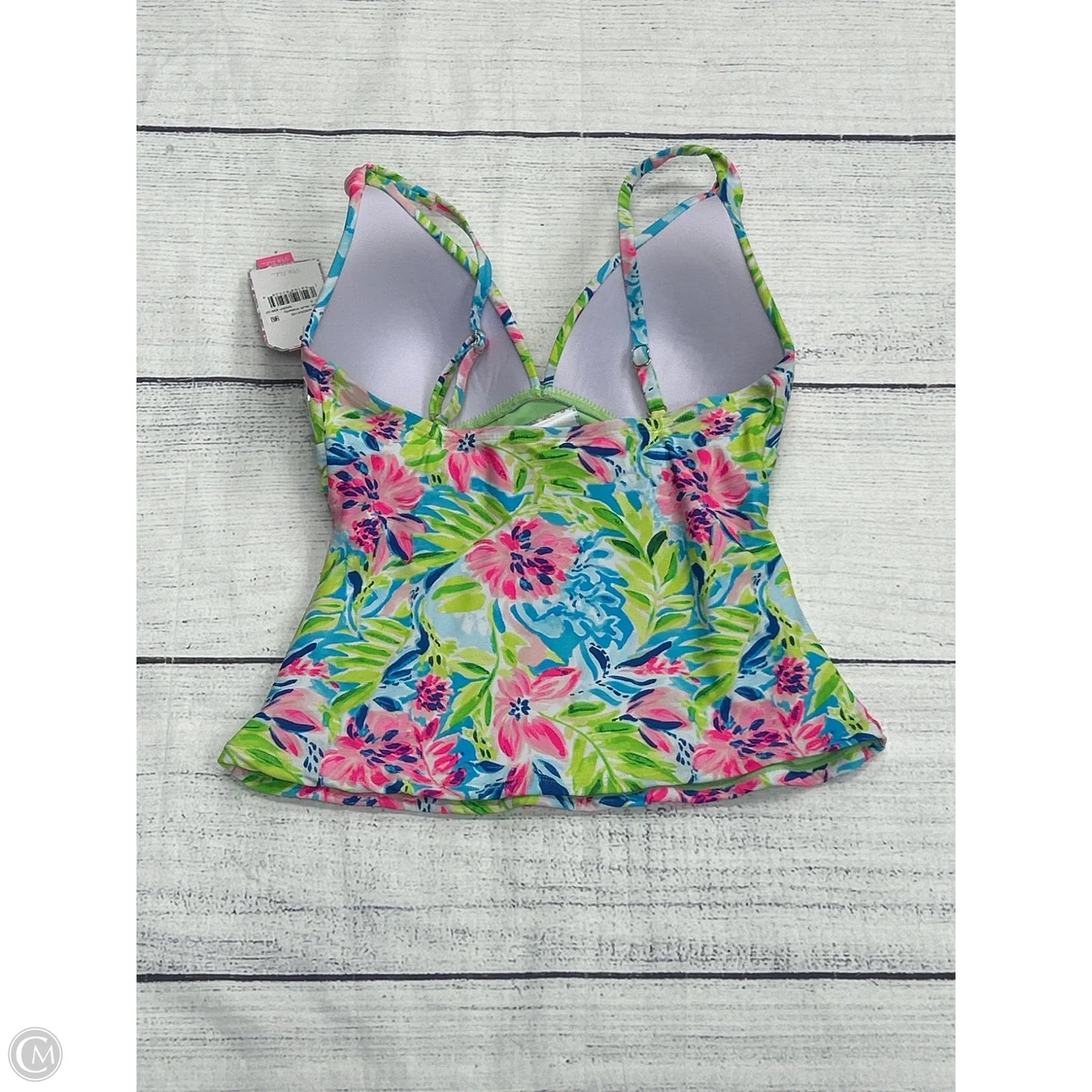 Swimsuit Top By Stella Parker In Tropical Print, Size: S