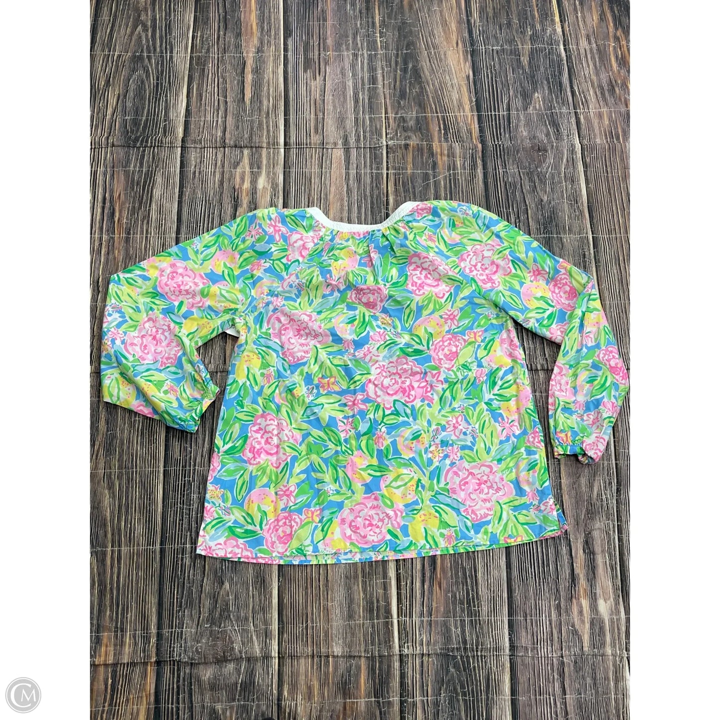 Top Long Sleeve Designer By Lilly Pulitzer In Green, Size: L