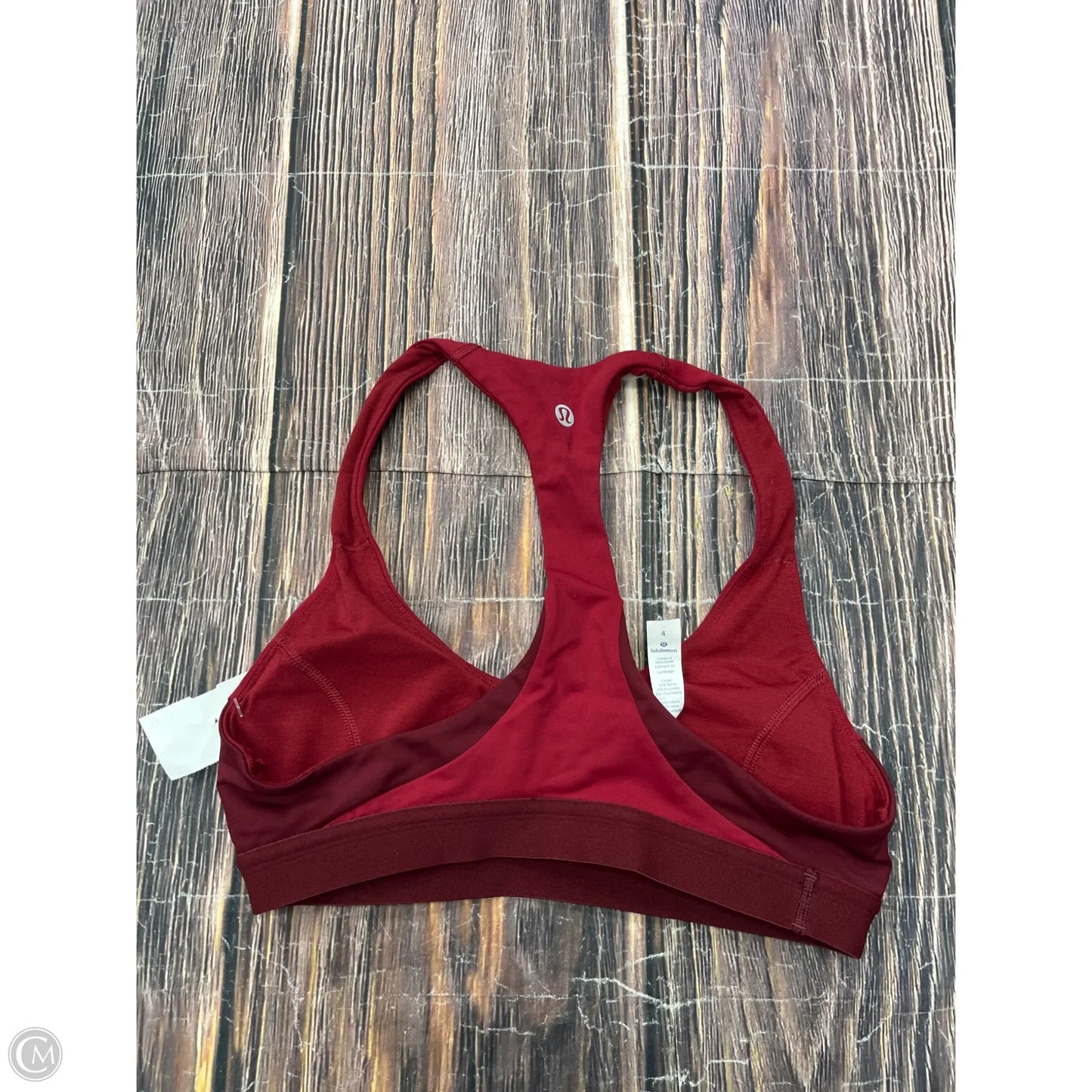 Athletic Bra By Lululemon In Red, Size: 4