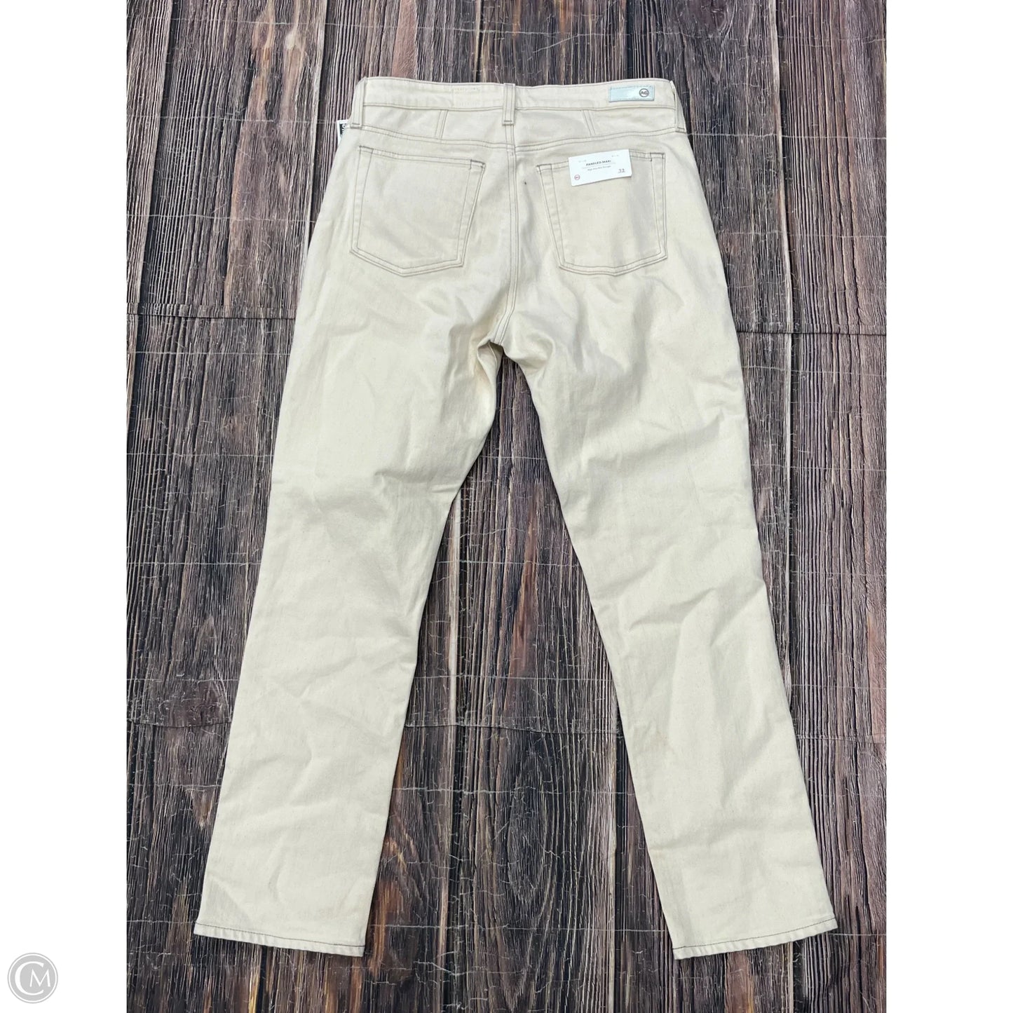 Jeans Straight By Adriano Goldschmied In White Denim, Size: 14