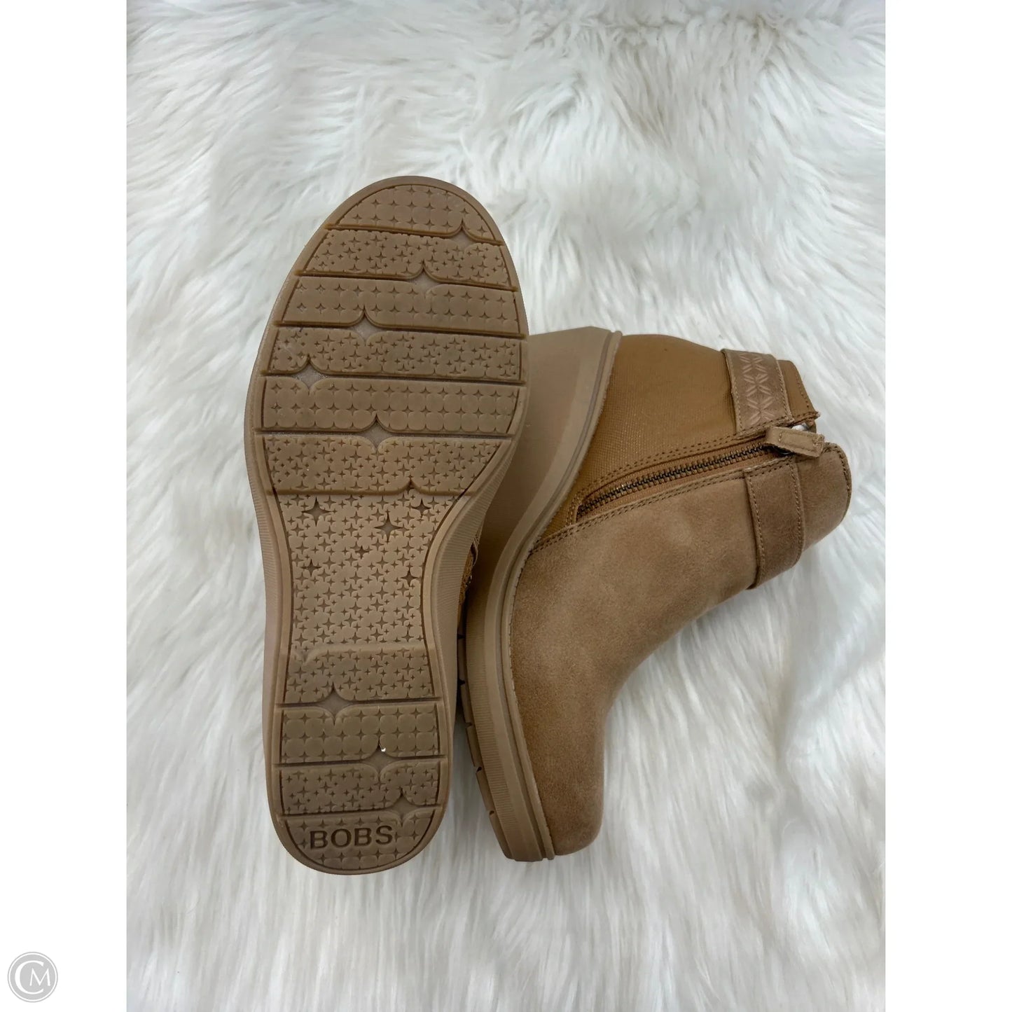 Boots Ankle Heels By Bobs In Tan, Size: 7.5