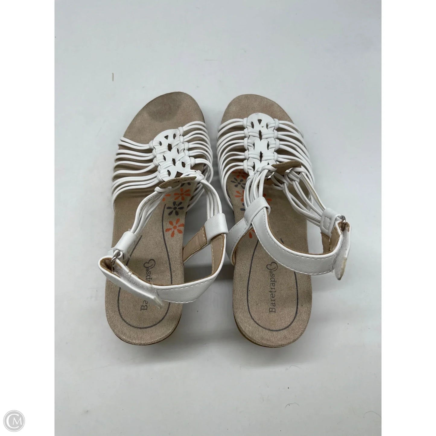 Sandals Heels Wedge By Bare Traps In White, Size: 8