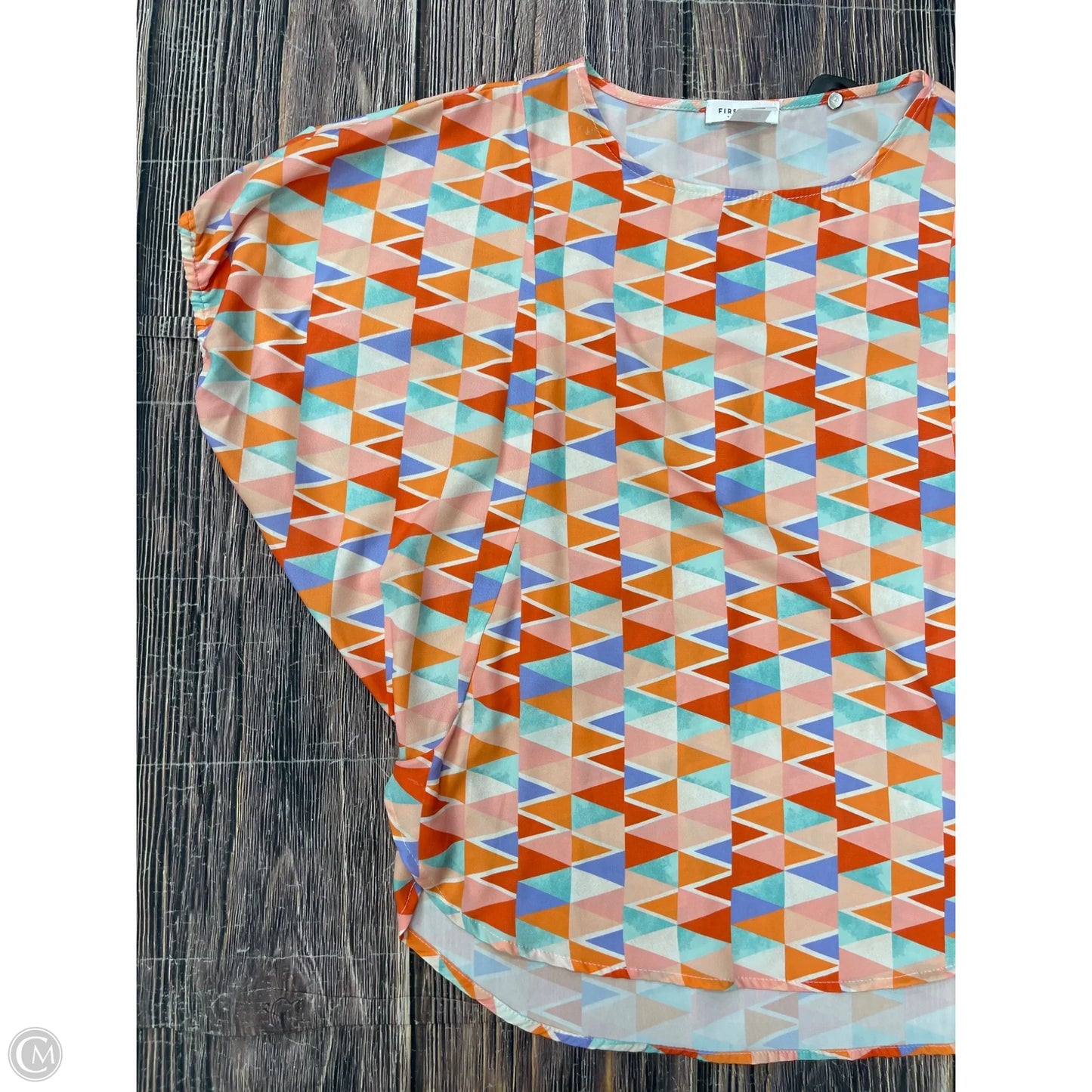 Top Short Sleeve By First Love In Orange, Size: S