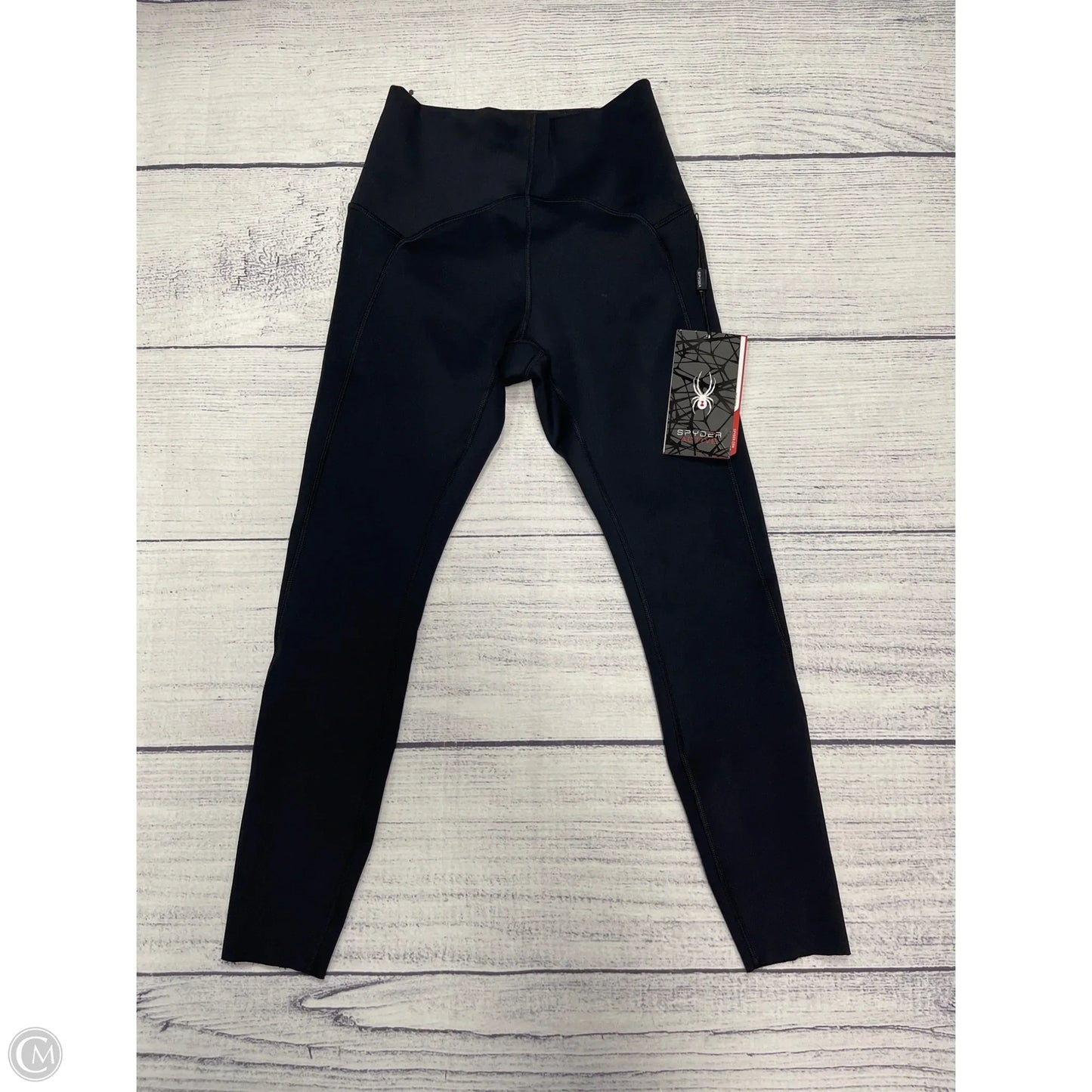 Athletic Leggings By Spyder In Black, Size: S