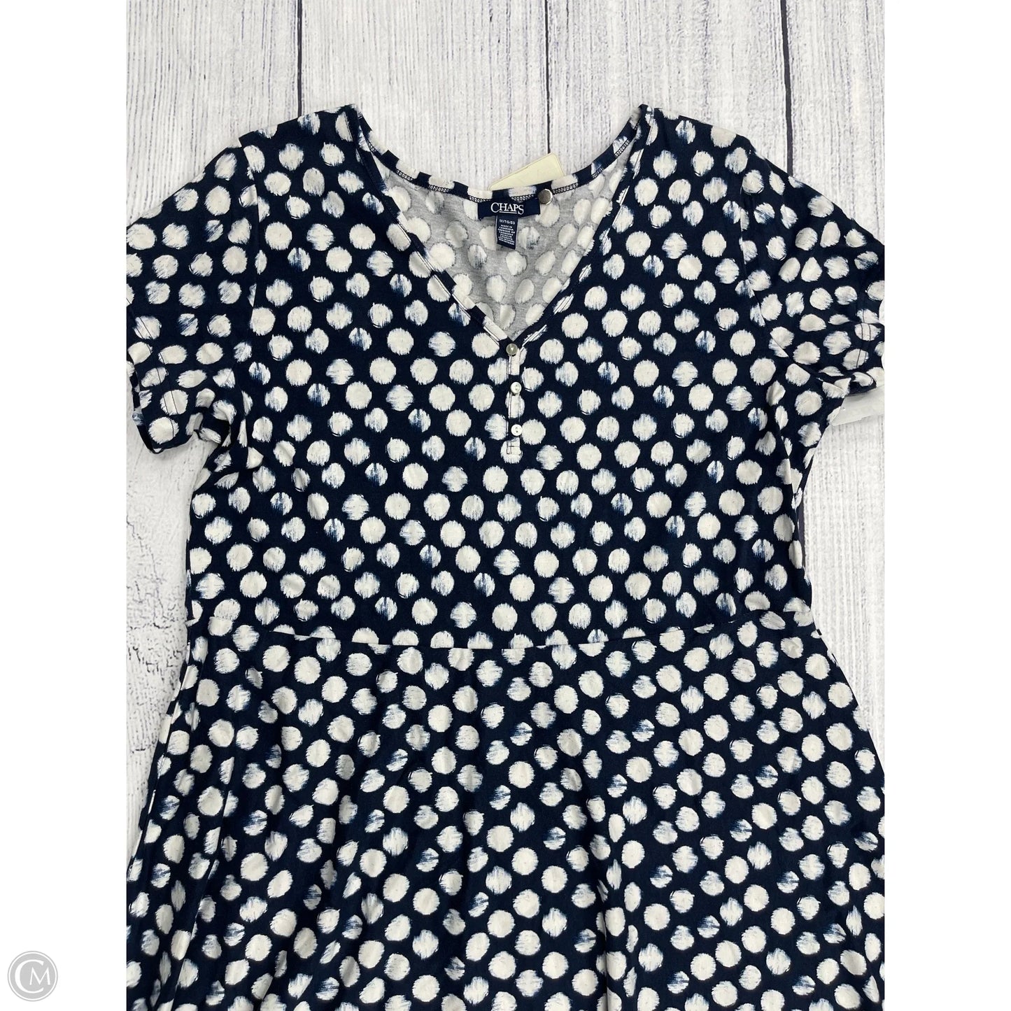 Dress Casual Maxi By Chaps In Navy, Size: 1x