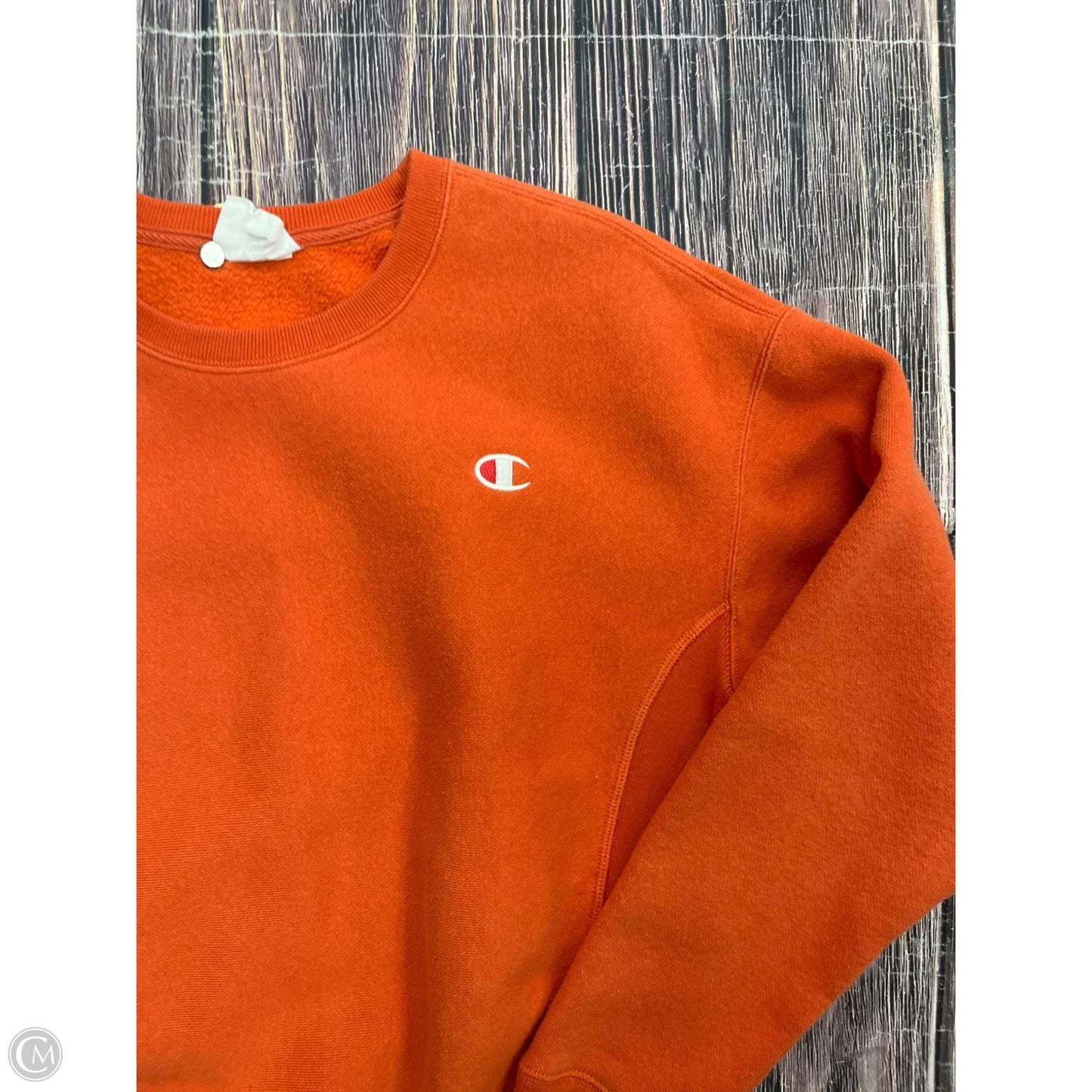 Sweatshirt Crewneck By Champion In Orange, Size: S