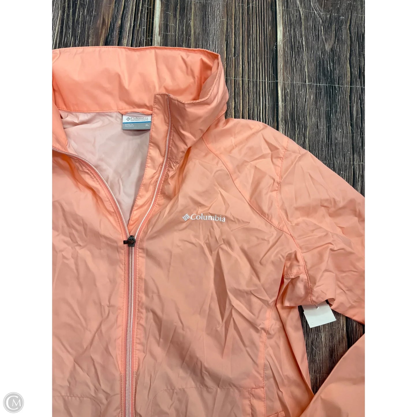 Jacket Windbreaker By Columbia In Peach, Size: Xl