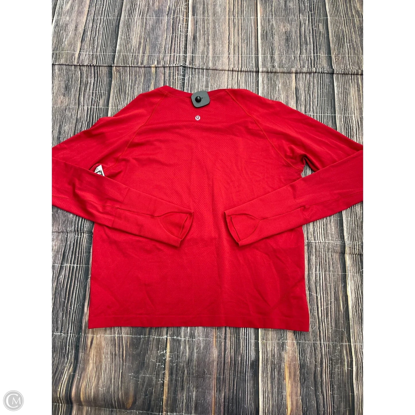 Athletic Top Long Sleeve Collar By Lululemon In Red, Size: 14