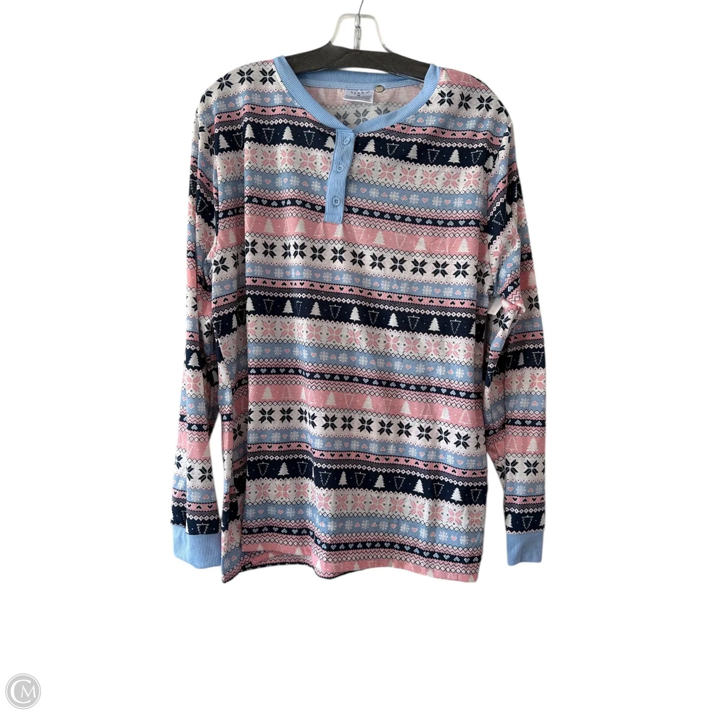 Top Long Sleeve By Serra In Blue, Size: Xl