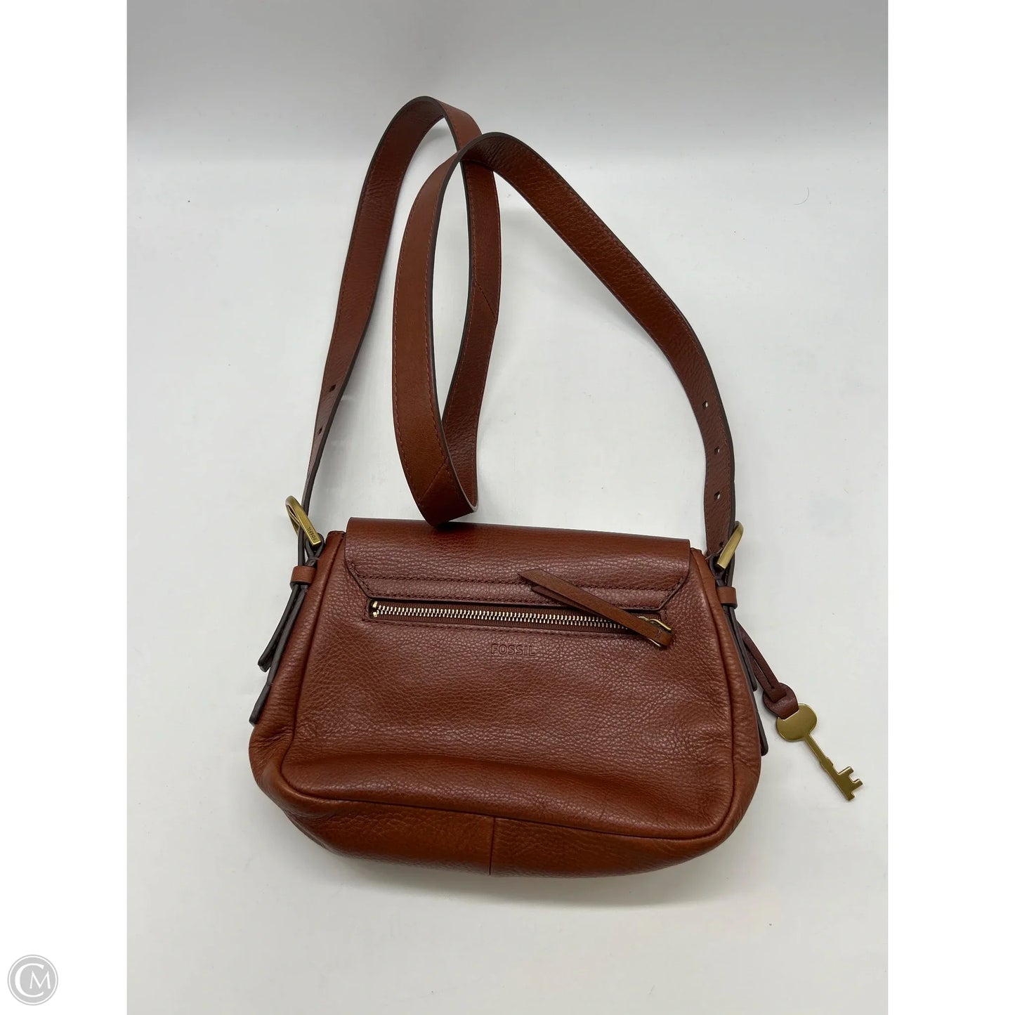 Crossbody Leather By Fossil, Size: Small