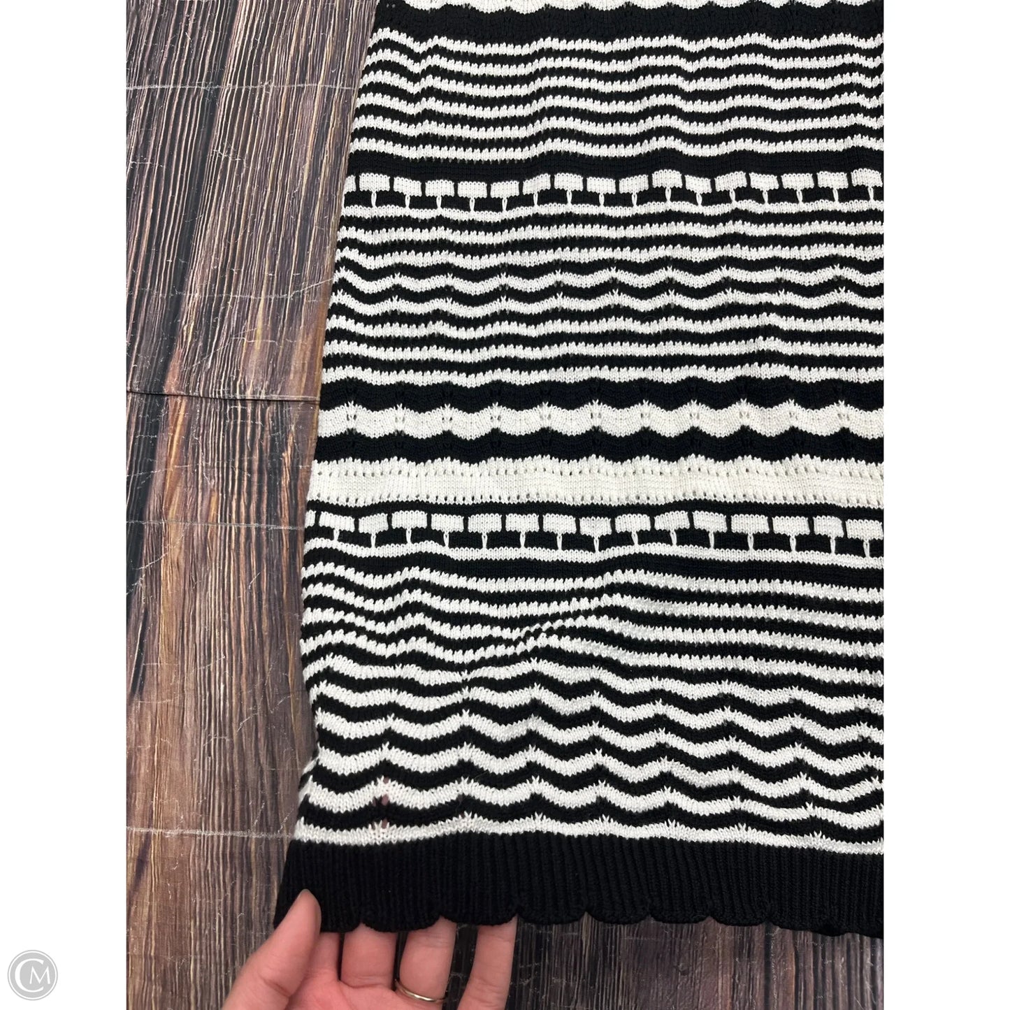Dress Casual Midi By Joie In Black & White, Size: M