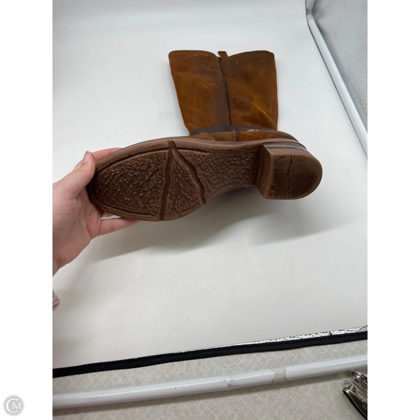 Boots Mid-calf Heels By Miz Mooz In Brown, Size: 9.5