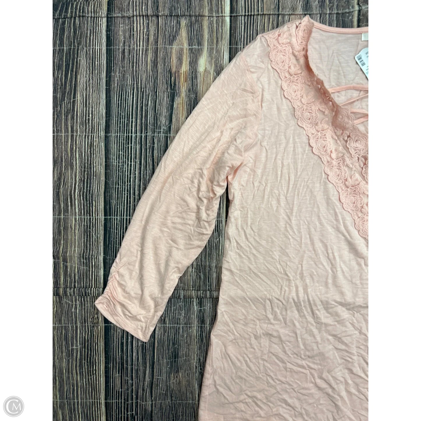 Top Long Sleeve By Maurices In Pink, Size: L