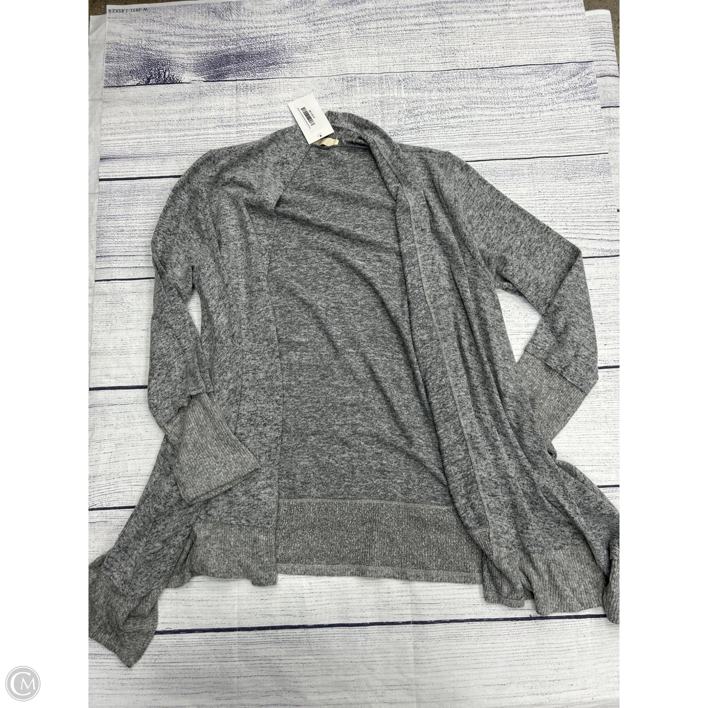 Cardigan By Clothes Mentor In Grey, Size: 2x
