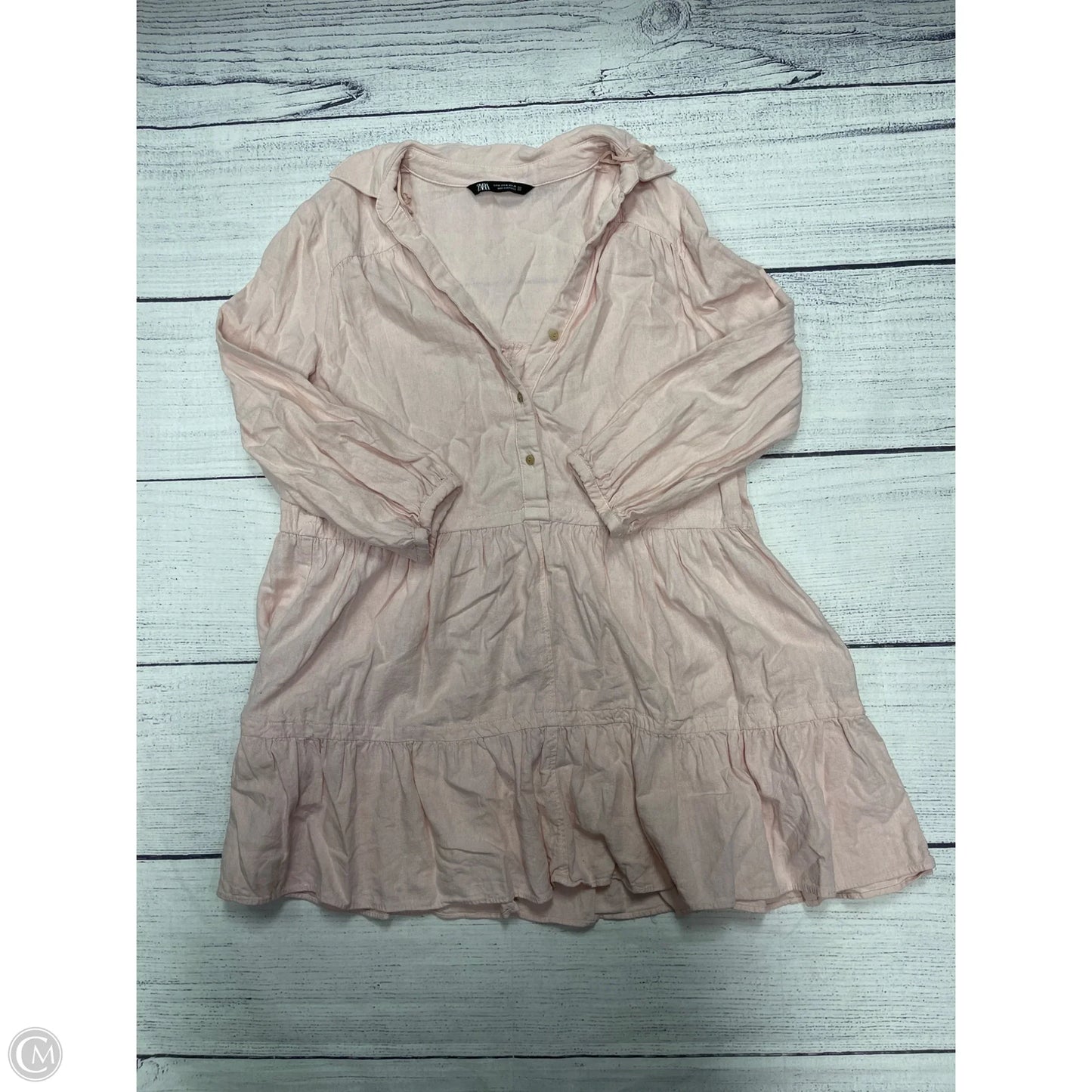 Dress Casual Short By Zara In Pink, Size: M