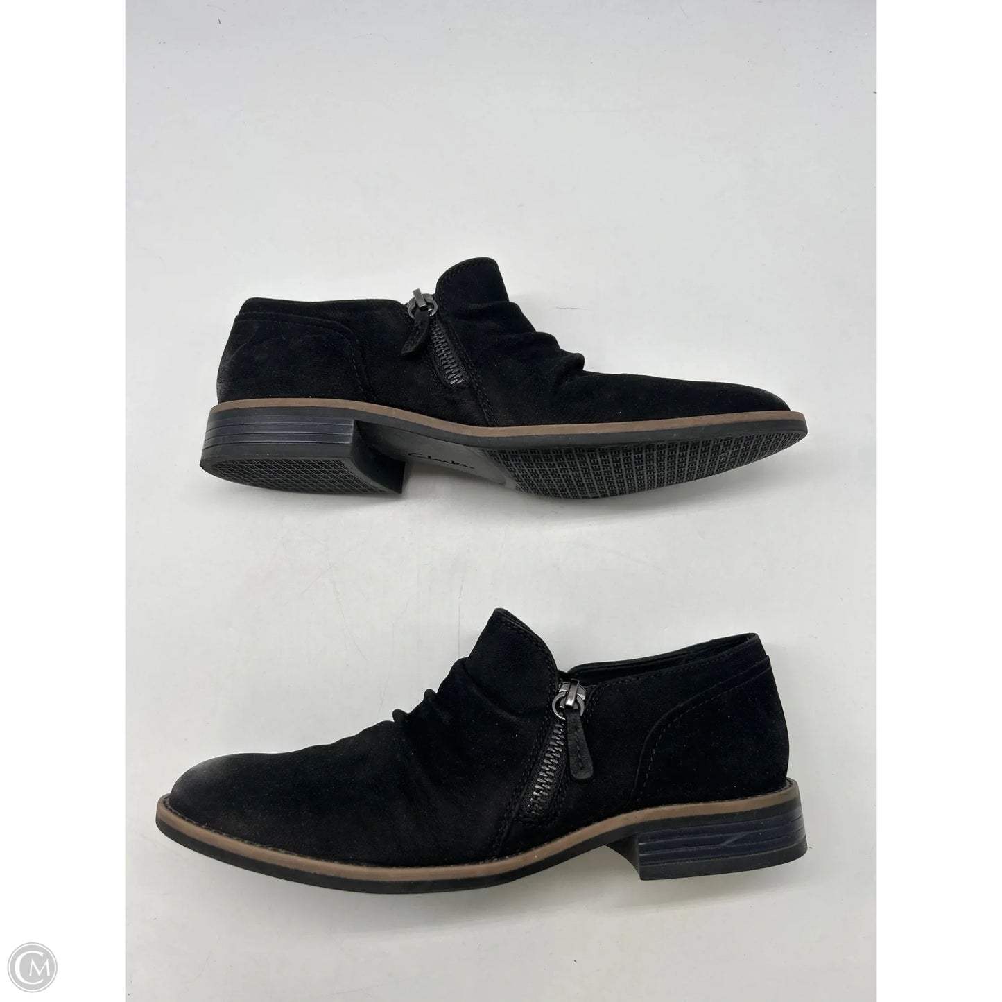 Boots Ankle Heels By Clarks In Black, Size: 9
