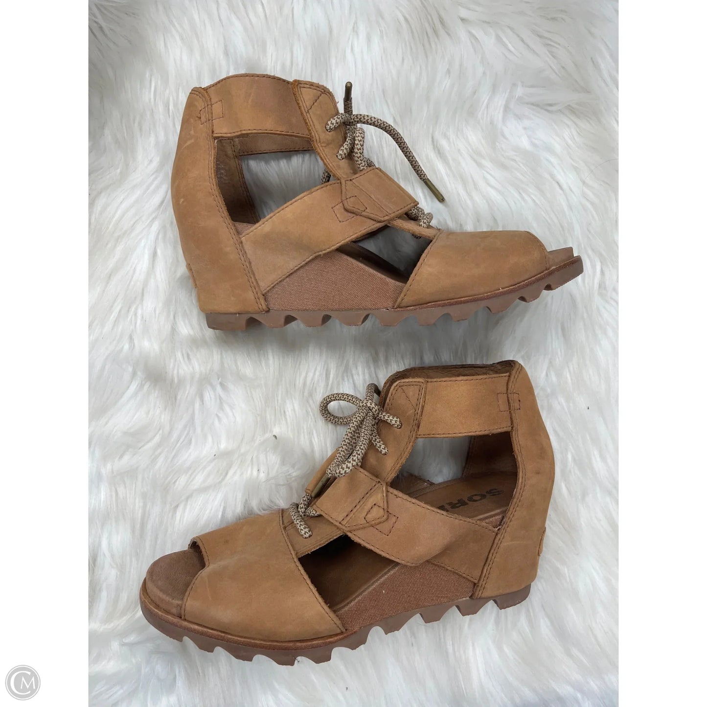 Sandals Heels Wedge By Sorel In Tan, Size: 11