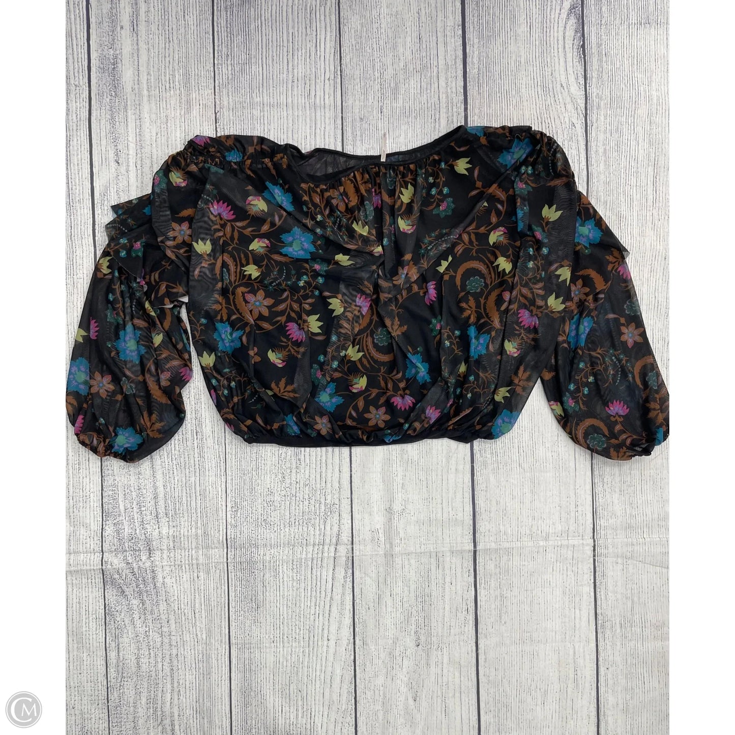 Top Long Sleeve By Free People In Black, Size: S