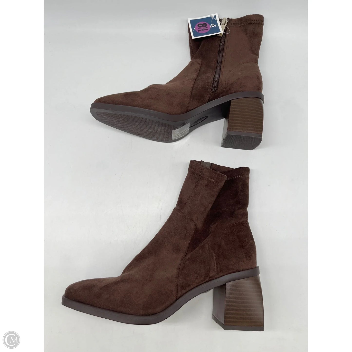 Boots Ankle Heels By Anne Klein In Brown, Size: 8.5