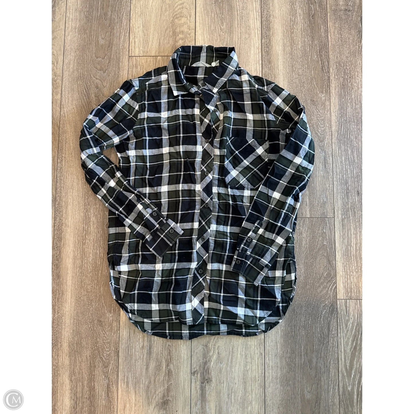 Top Long Sleeve By Athleta In Green, Size: Xs