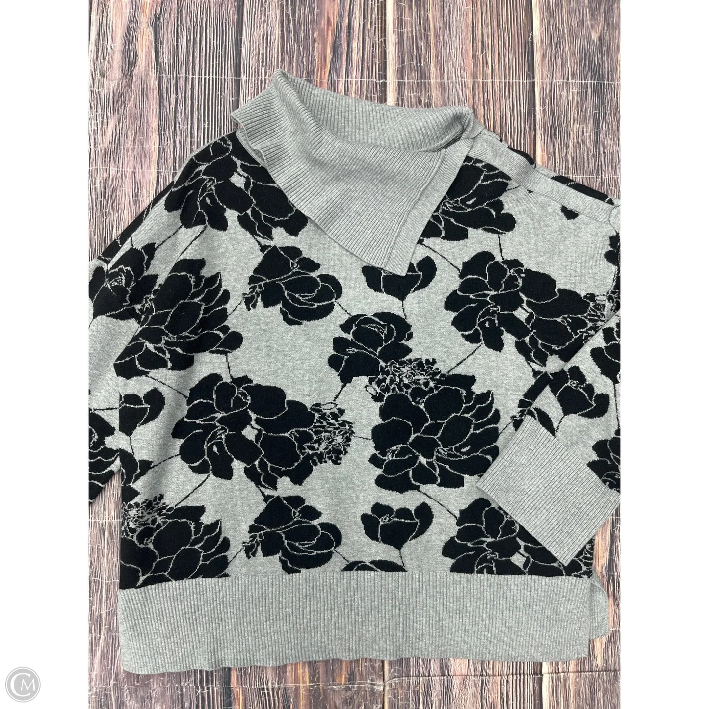 Sweater By Liz Claiborne In Grey, Size: 1x