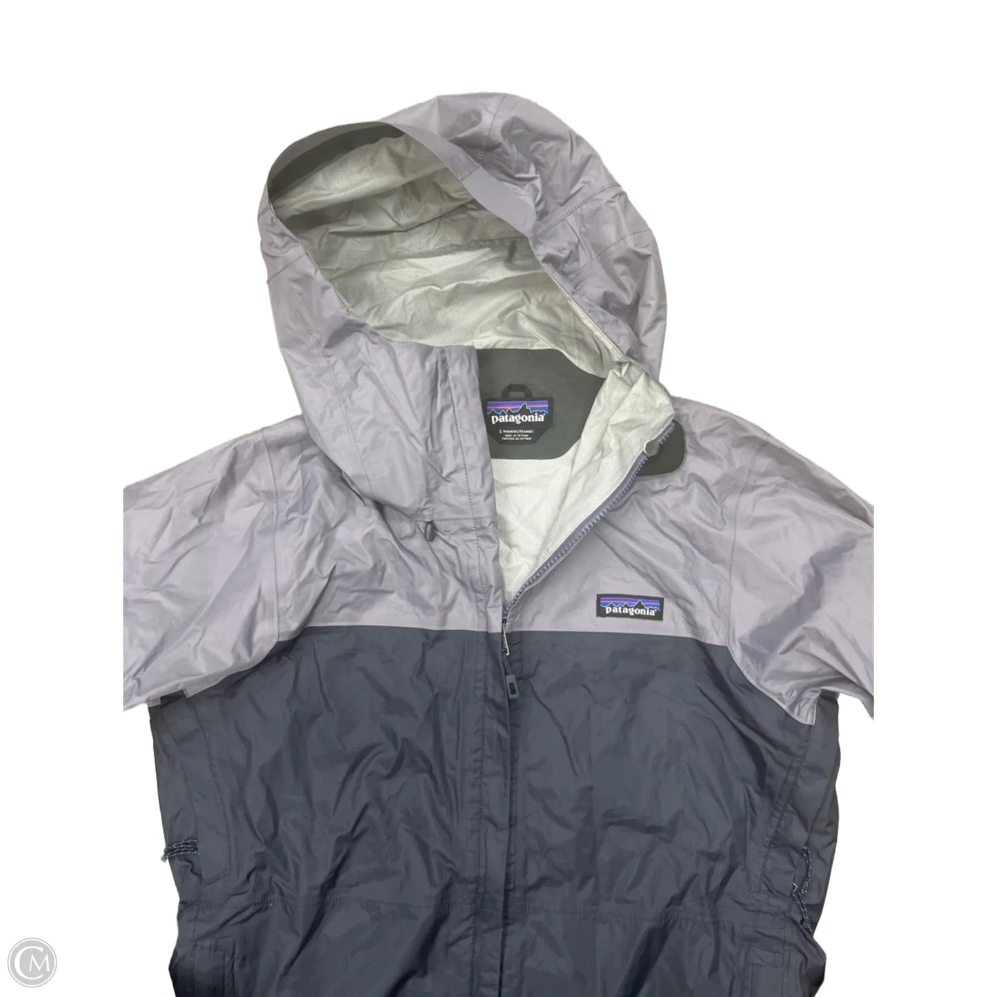 Jacket Windbreaker By Patagonia In Grey, Size: S