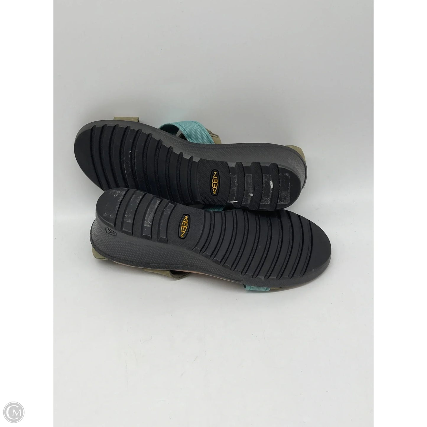 Sandals Heels Wedge By Keen In Green, Size: 8.5