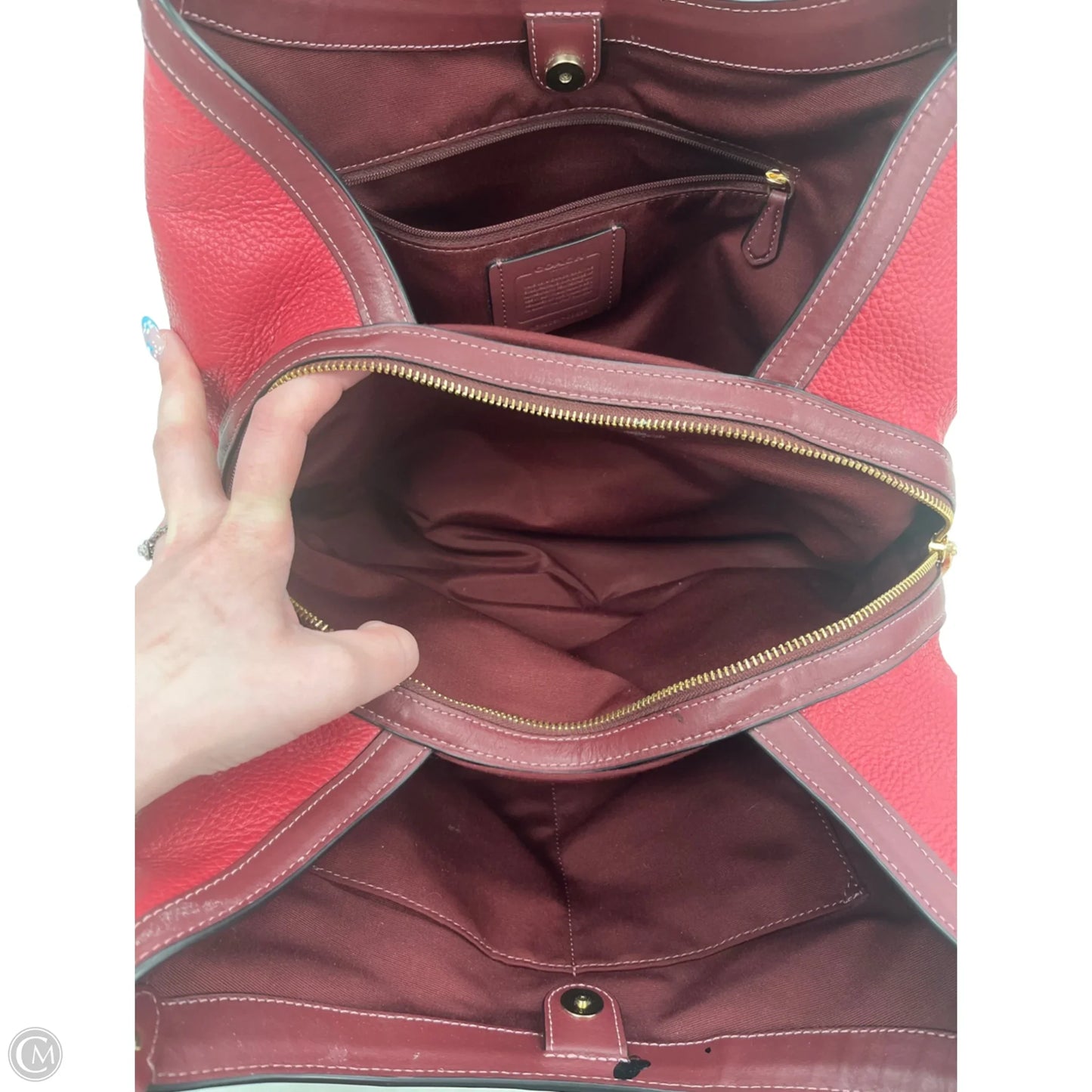 Handbag Designer By Coach, Size: Large