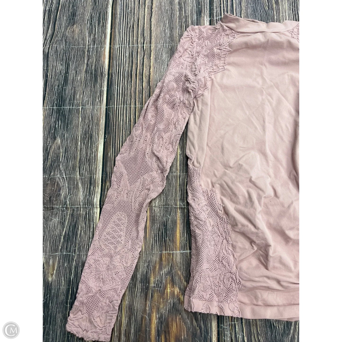 Athletic Top Long Sleeve Crewneck By Free People In Pink, Size: M