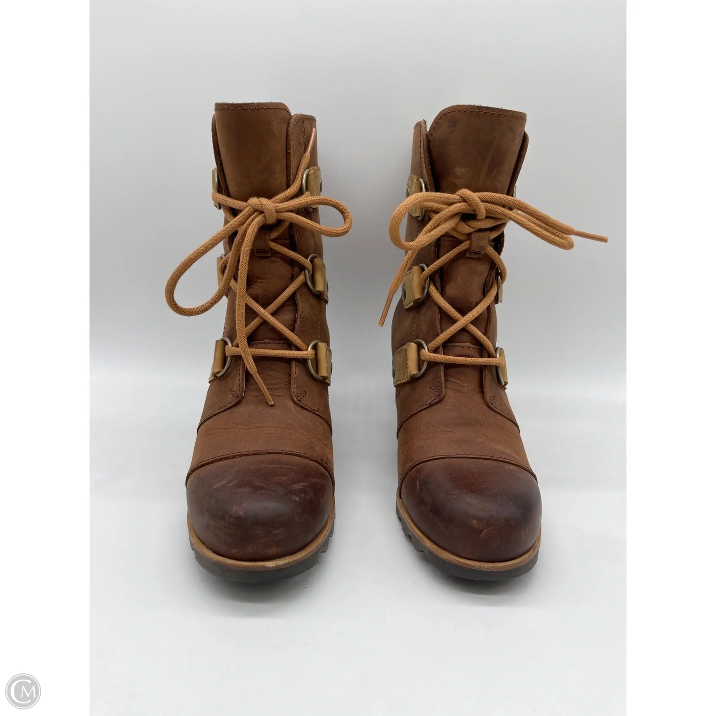 Boots Ankle Heels By Sorel In Brown, Size: 6