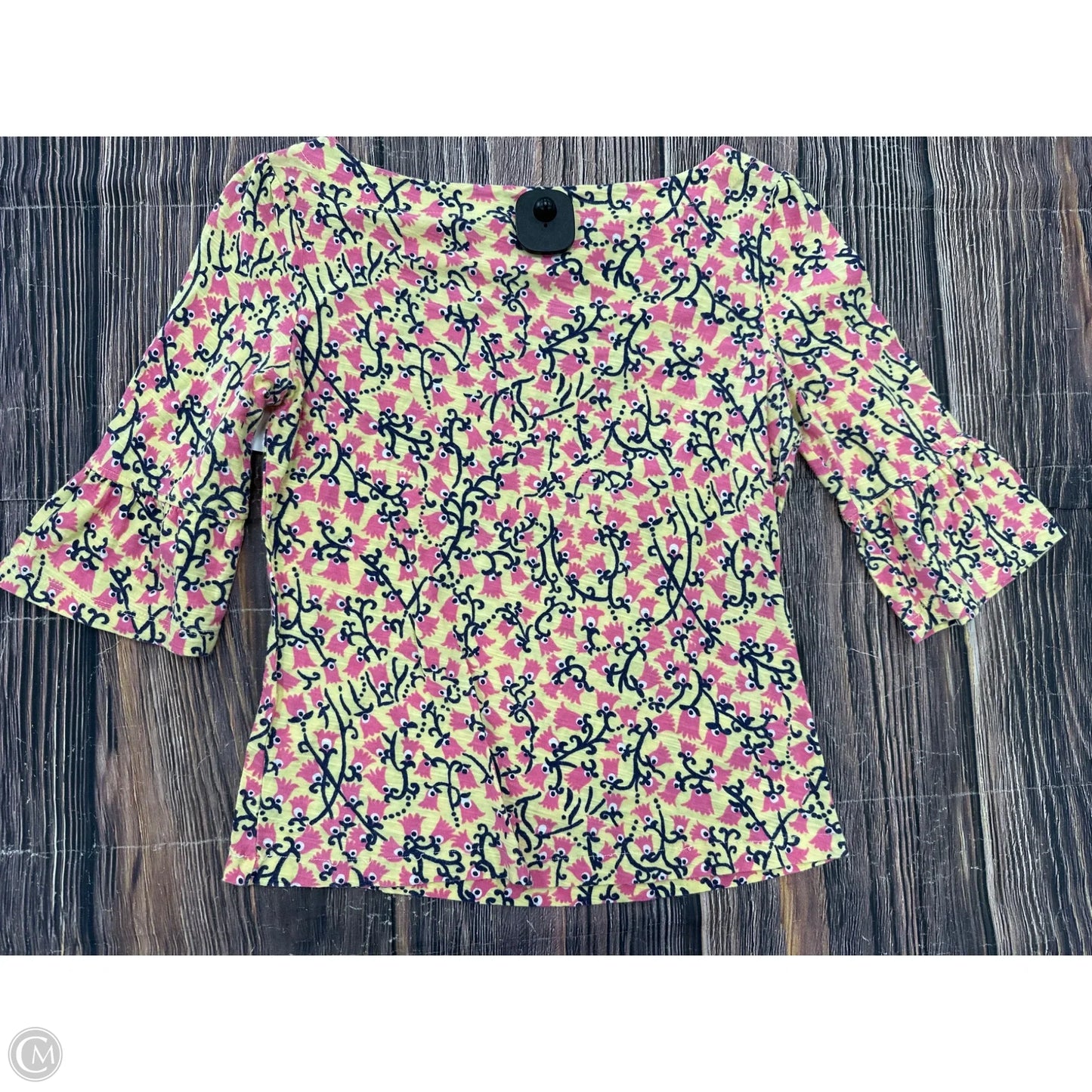 Top Long Sleeve Designer By Lilly Pulitzer In Yellow, Size: S