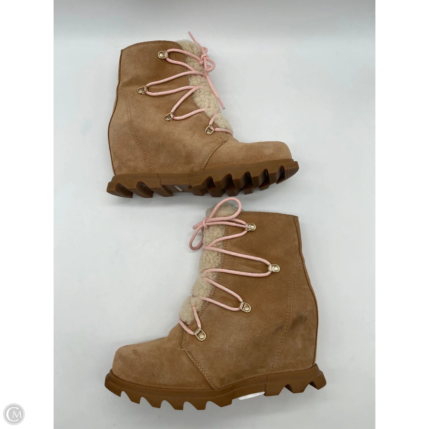 Boots Ankle Heels By Sorel In Tan, Size: 8.5