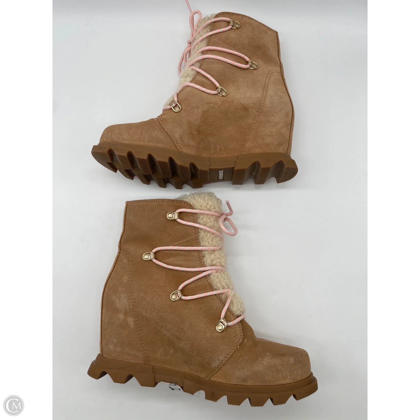 Boots Ankle Heels By Sorel In Tan, Size: 8.5