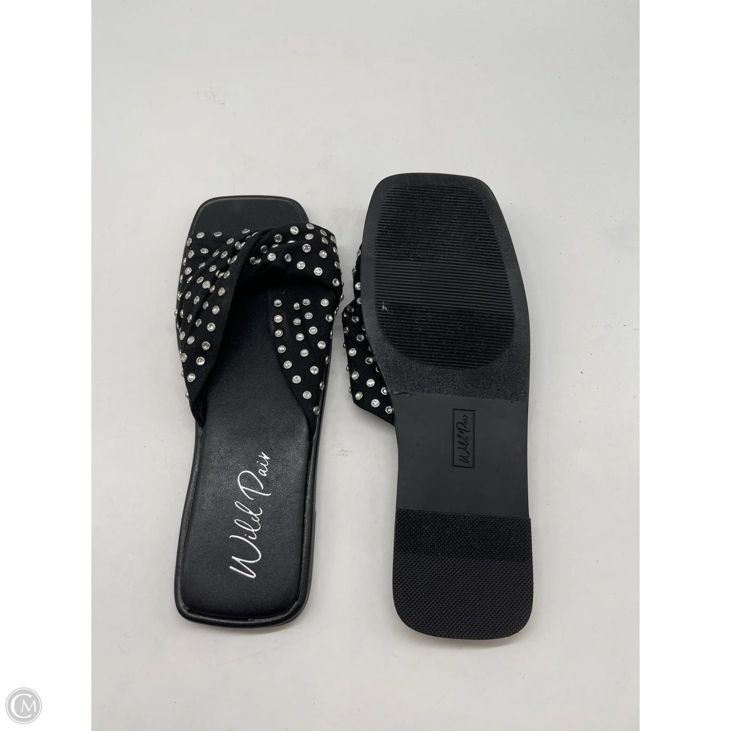 Sandals Flats By Clothes Mentor In Black, Size: 8.5