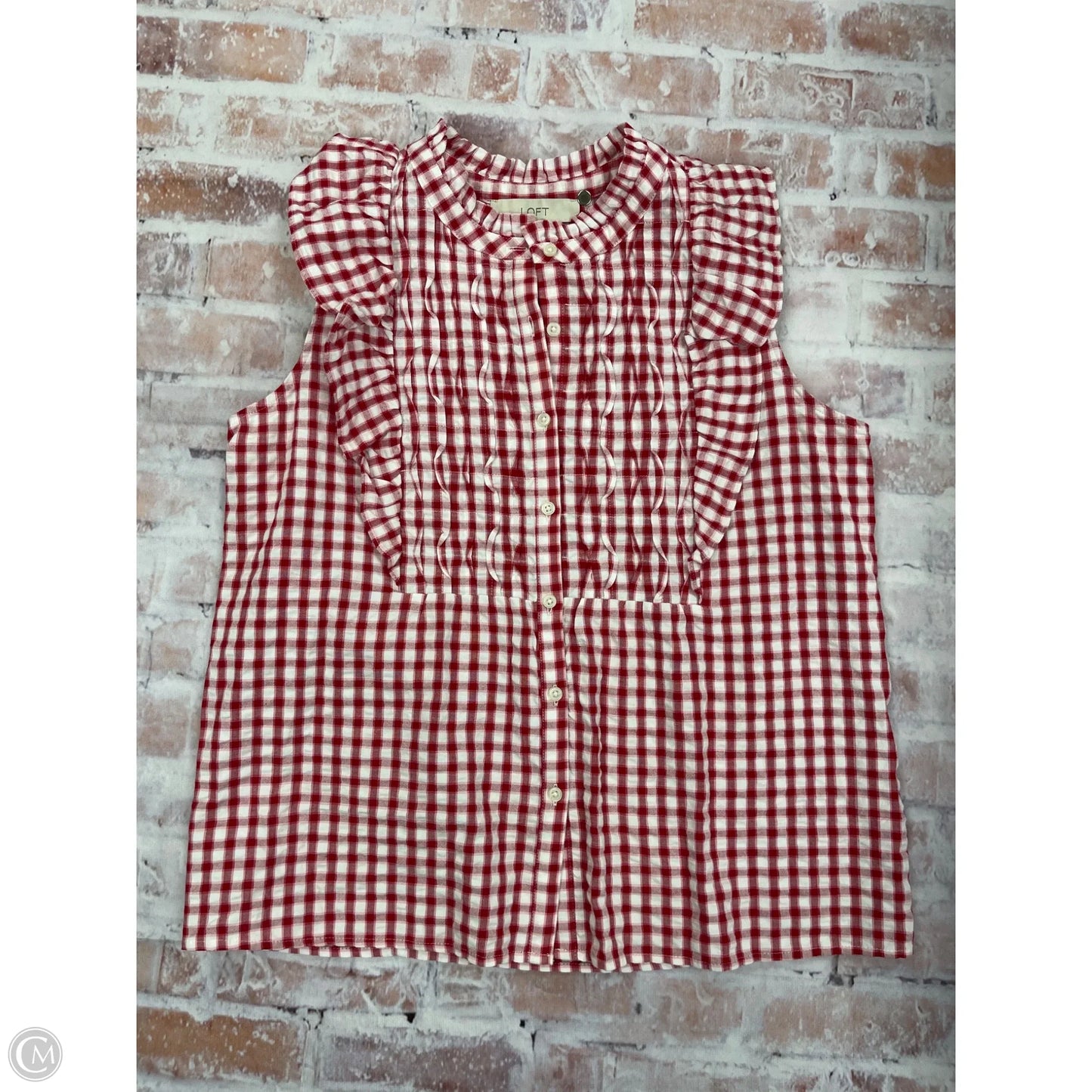 Top Sleeveless By Loft In Red, Size: S