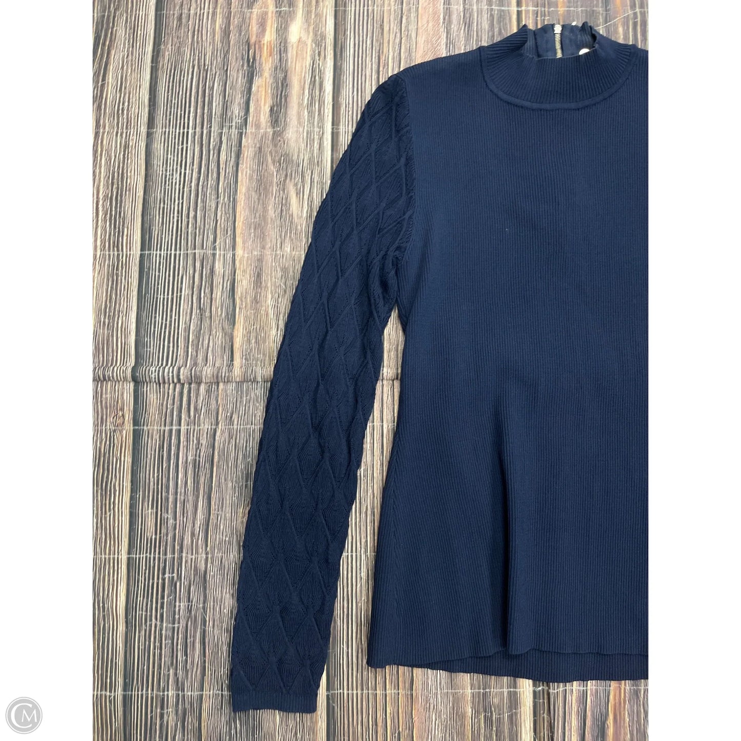 Top Long Sleeve By White House Black Market In Blue, Size: L