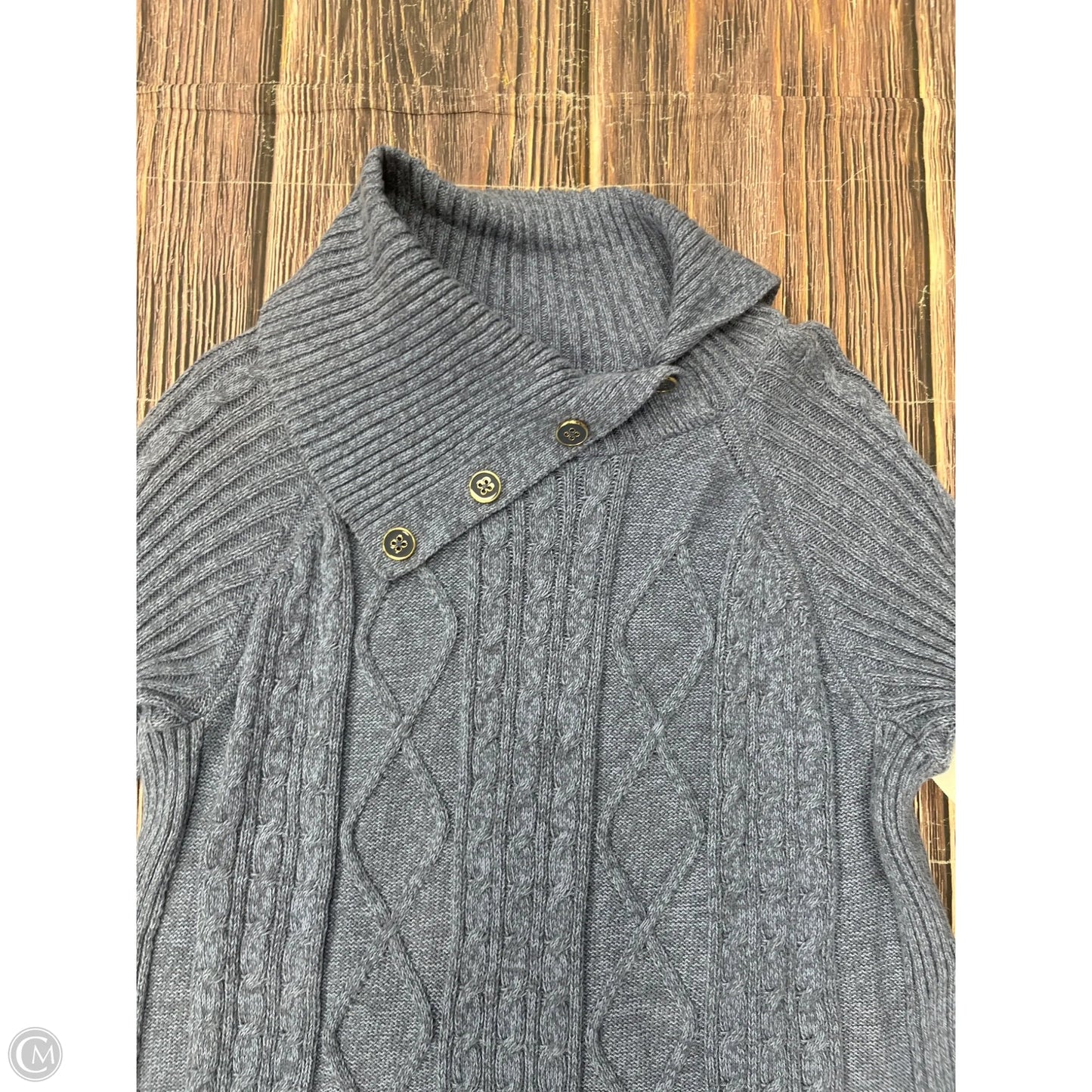 Sweater By Croft And Barrow In Blue, Size: 1x