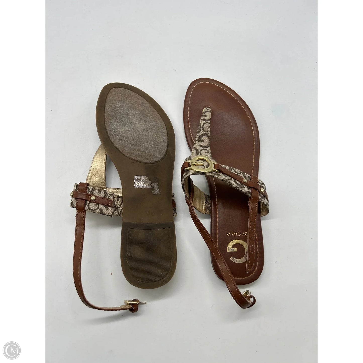 Sandals Flats By Guess In Brown, Size: 11