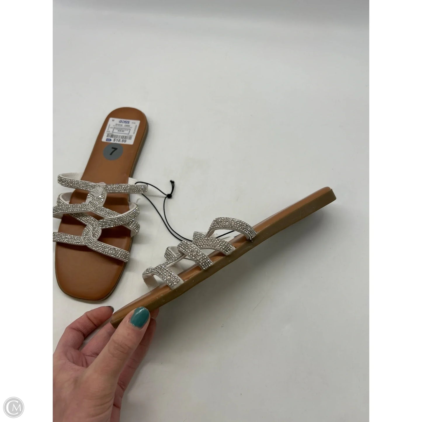 Sandals Flats By Madden Girl In Silver, Size: 7