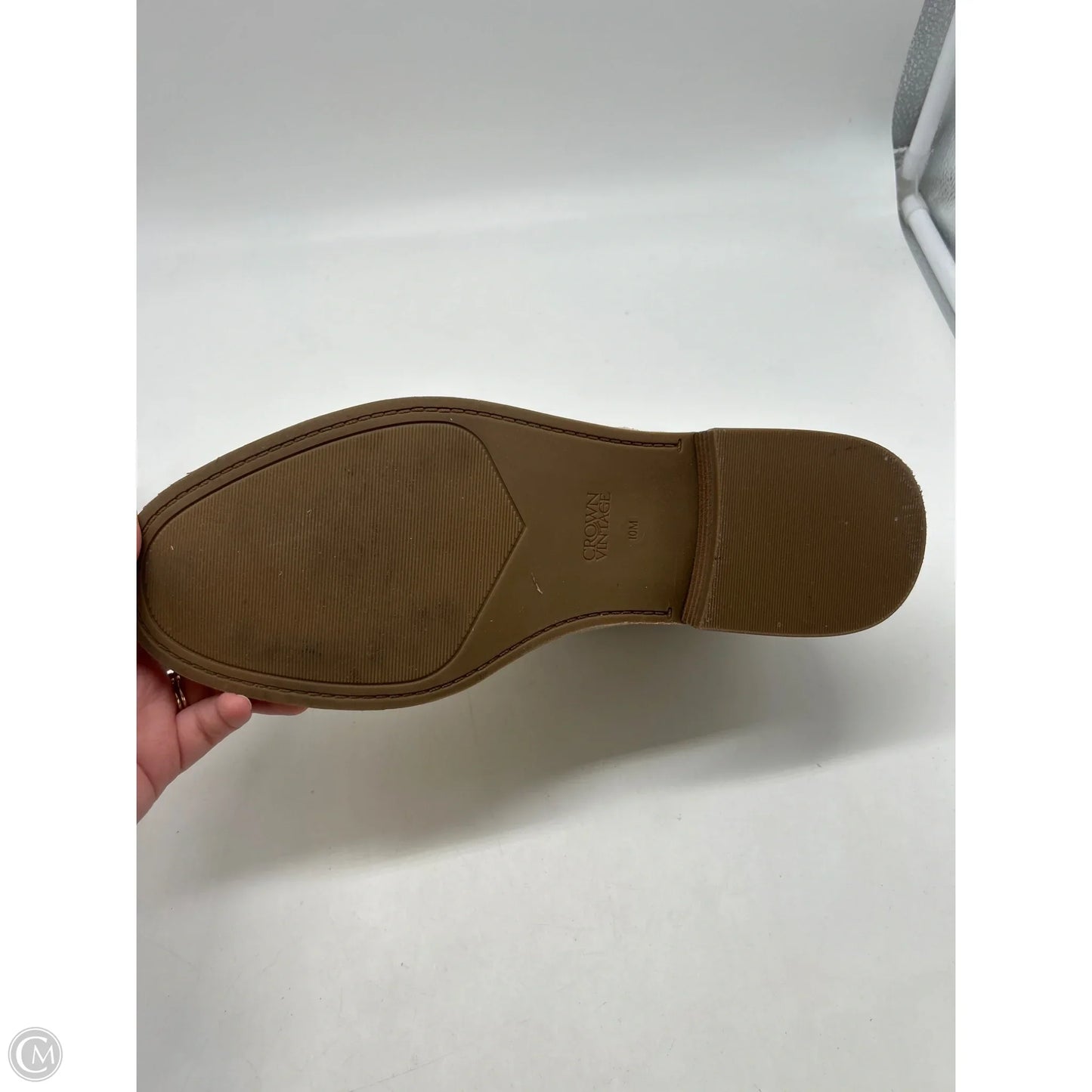 Boots Ankle Heels By Crown Vintage In Tan, Size: 10