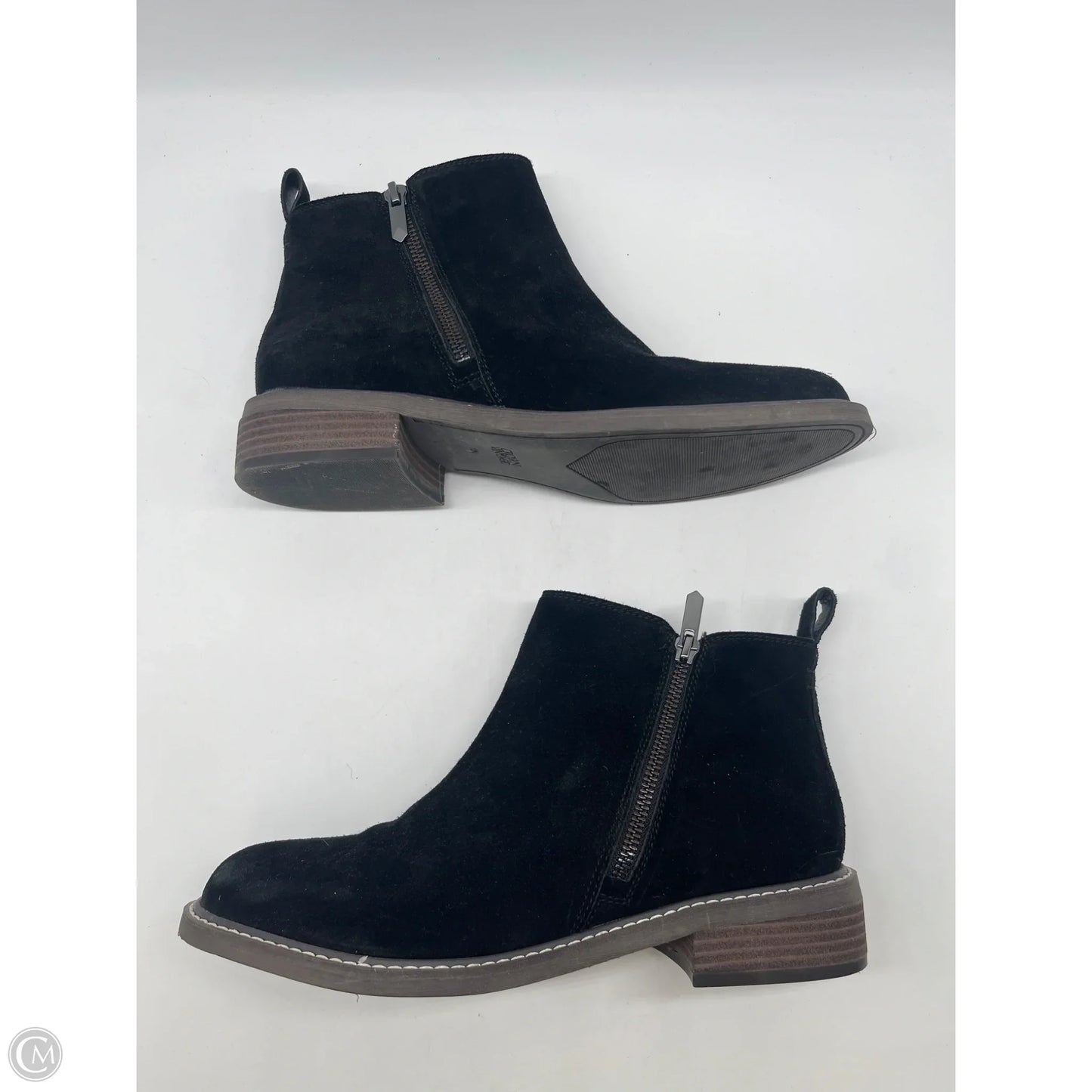 Boots Ankle Heels By Crown Vintage In Black, Size: 10