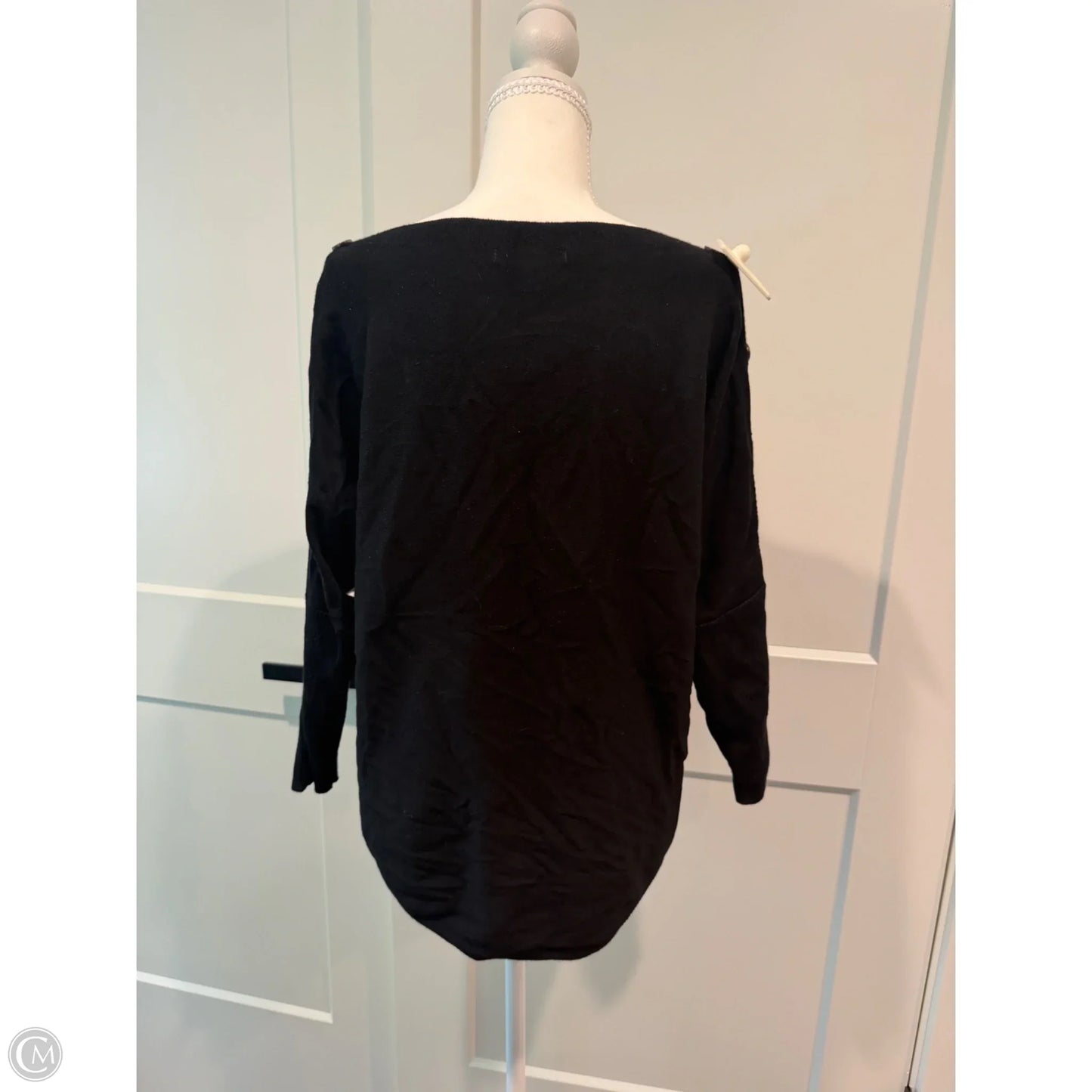 Top Long Sleeve By Cable And Gauge In Black, Size: L