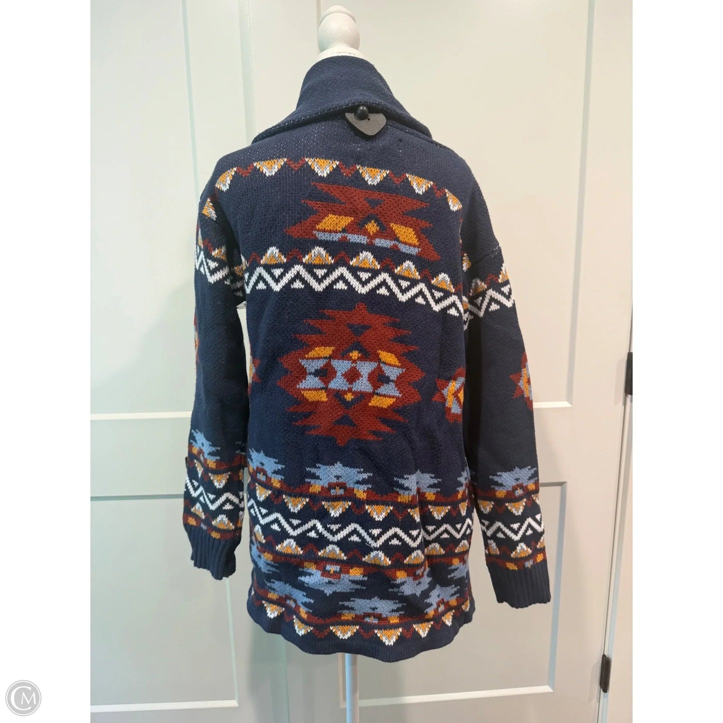 Sweater Cardigan By Lucky Brand In Blue, Size: M