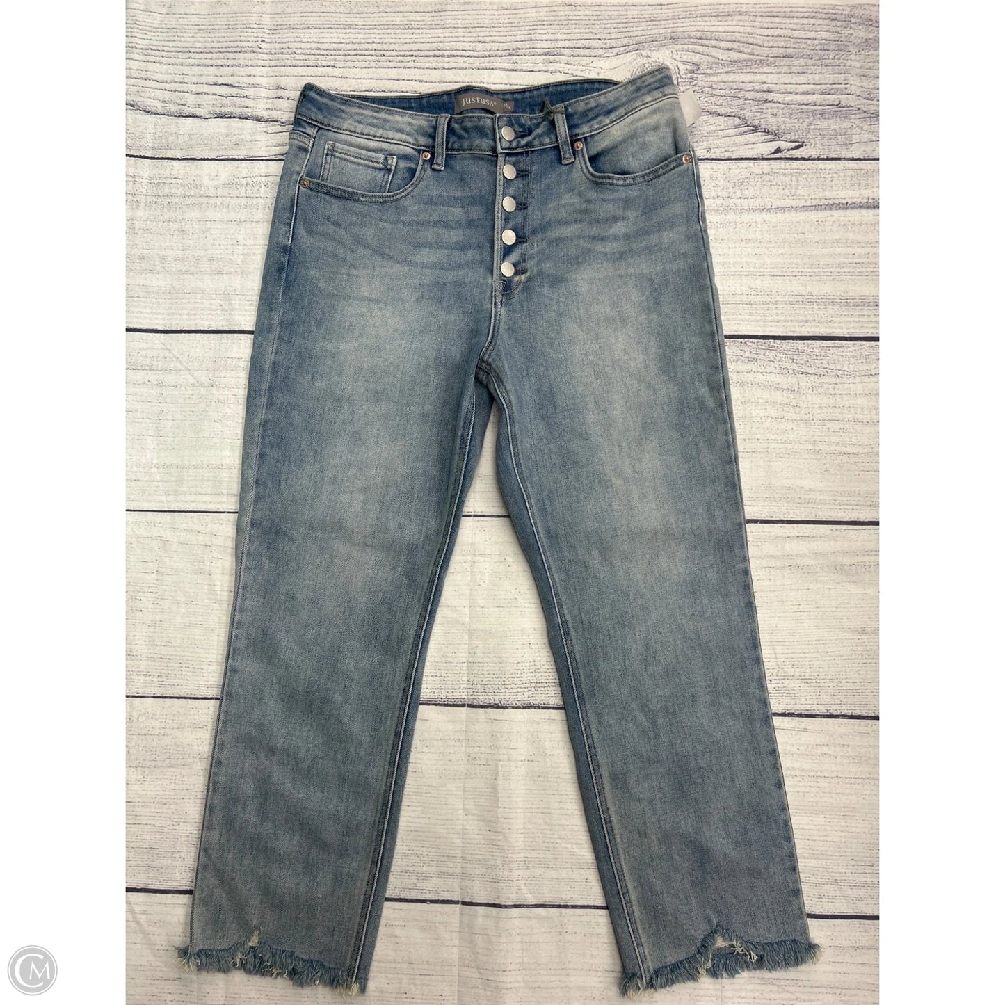 Jeans Straight By Just Usa In Blue Denim, Size: 14