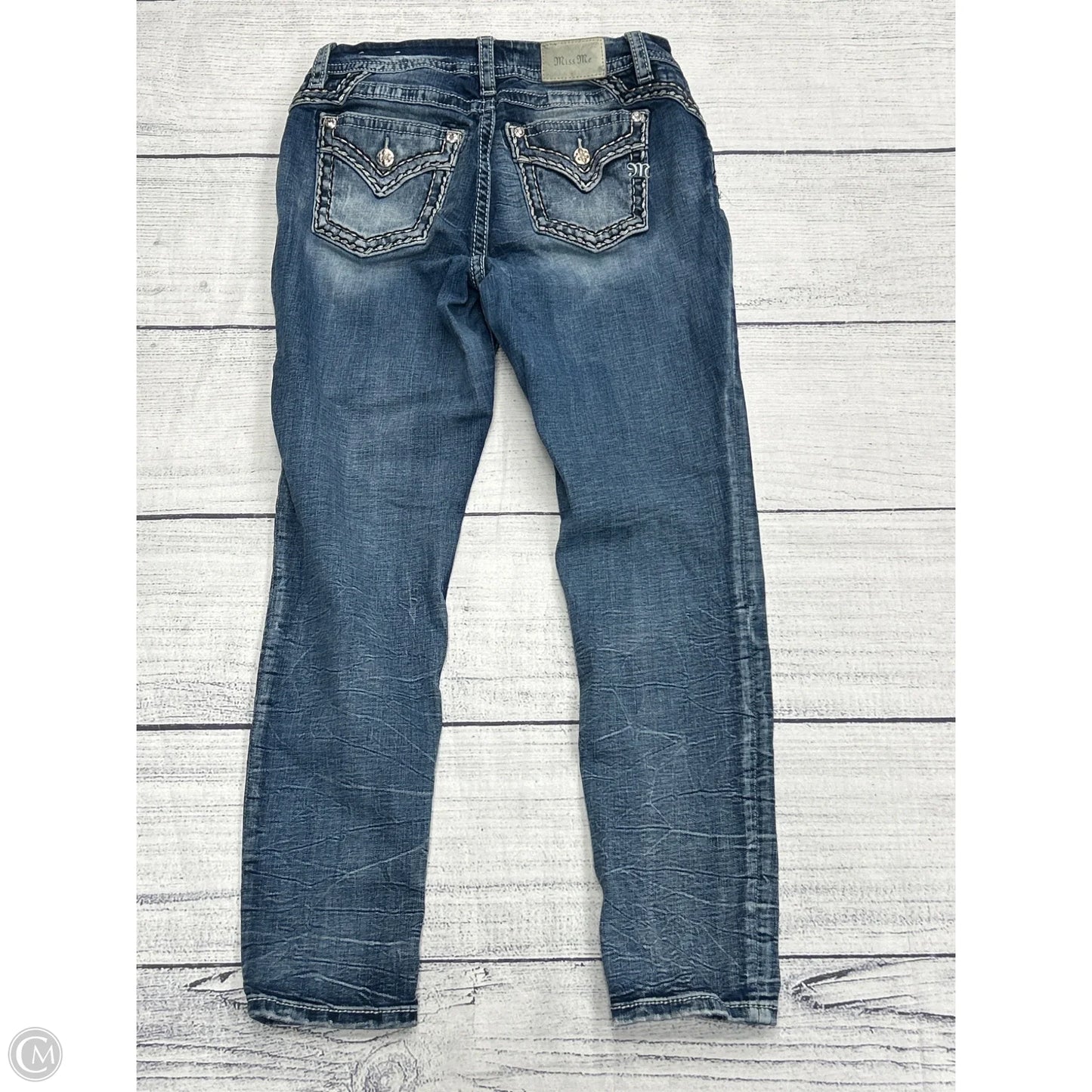 Jeans Skinny By Miss Me In Blue Denim, Size: 10