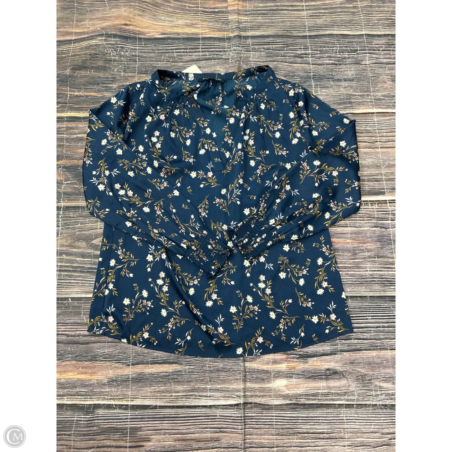 Top Long Sleeve By 41 Hawthorn In Navy, Size: Xsp