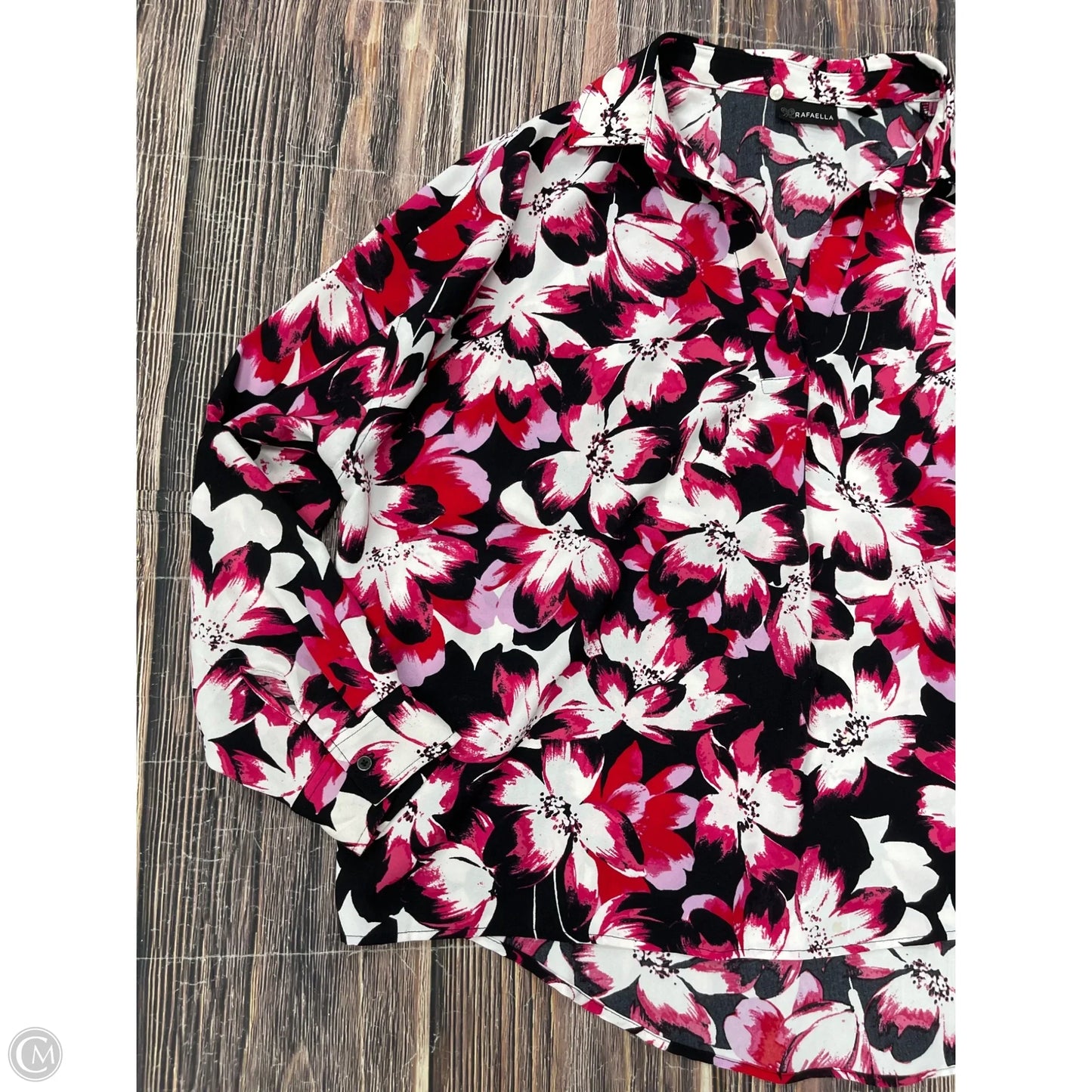 Top Long Sleeve By Rafaella In Pink, Size: 1x