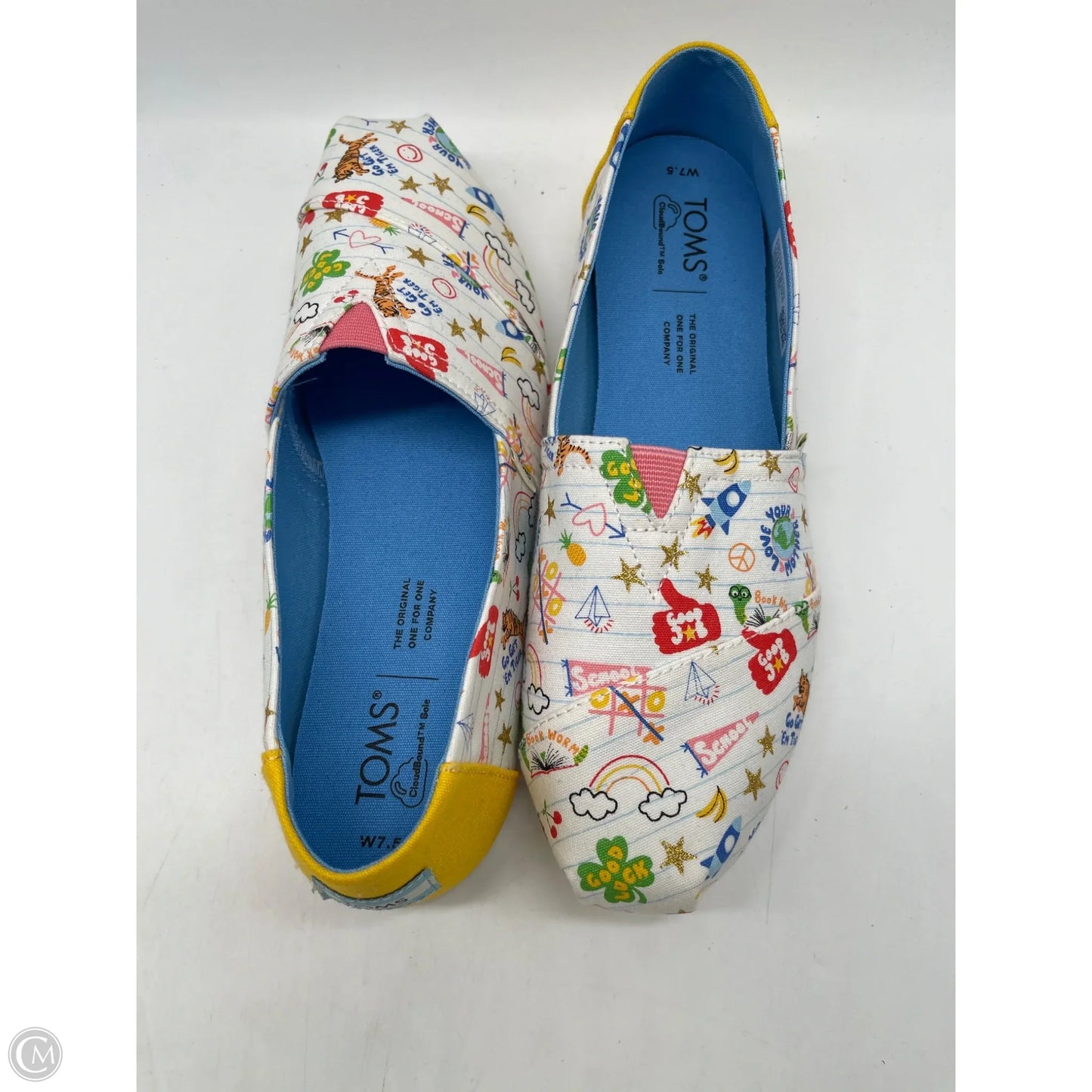 Shoes Flats By Toms In White, Size: 7.5