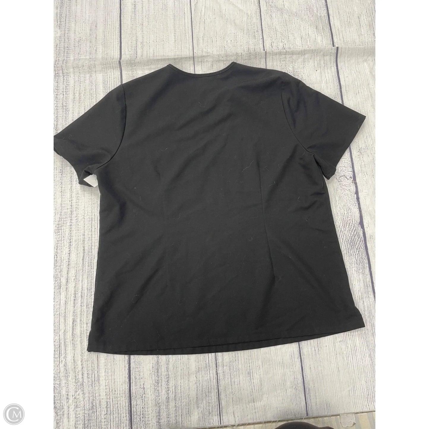 Top Short Sleeve By Clothes Mentor In Black, Size: 1x
