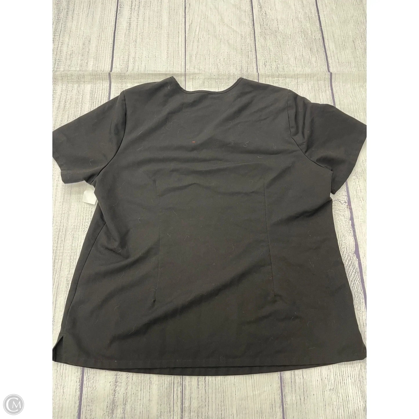 Top Short Sleeve By Clothes Mentor In Black, Size: 1x